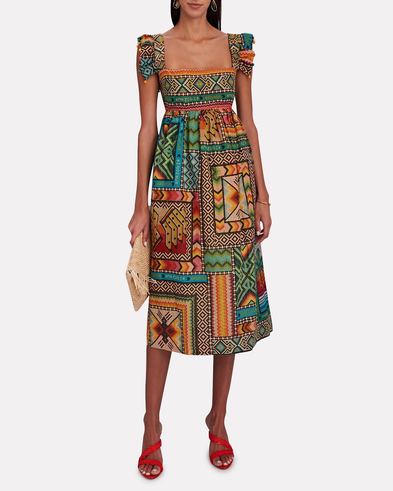 farm rio banana midi skirt