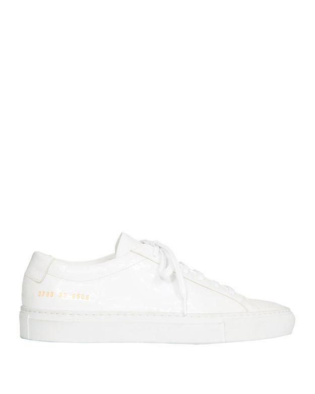 Common Projects Achilles Low-top Patent Leather Sneakers in White - Lyst
