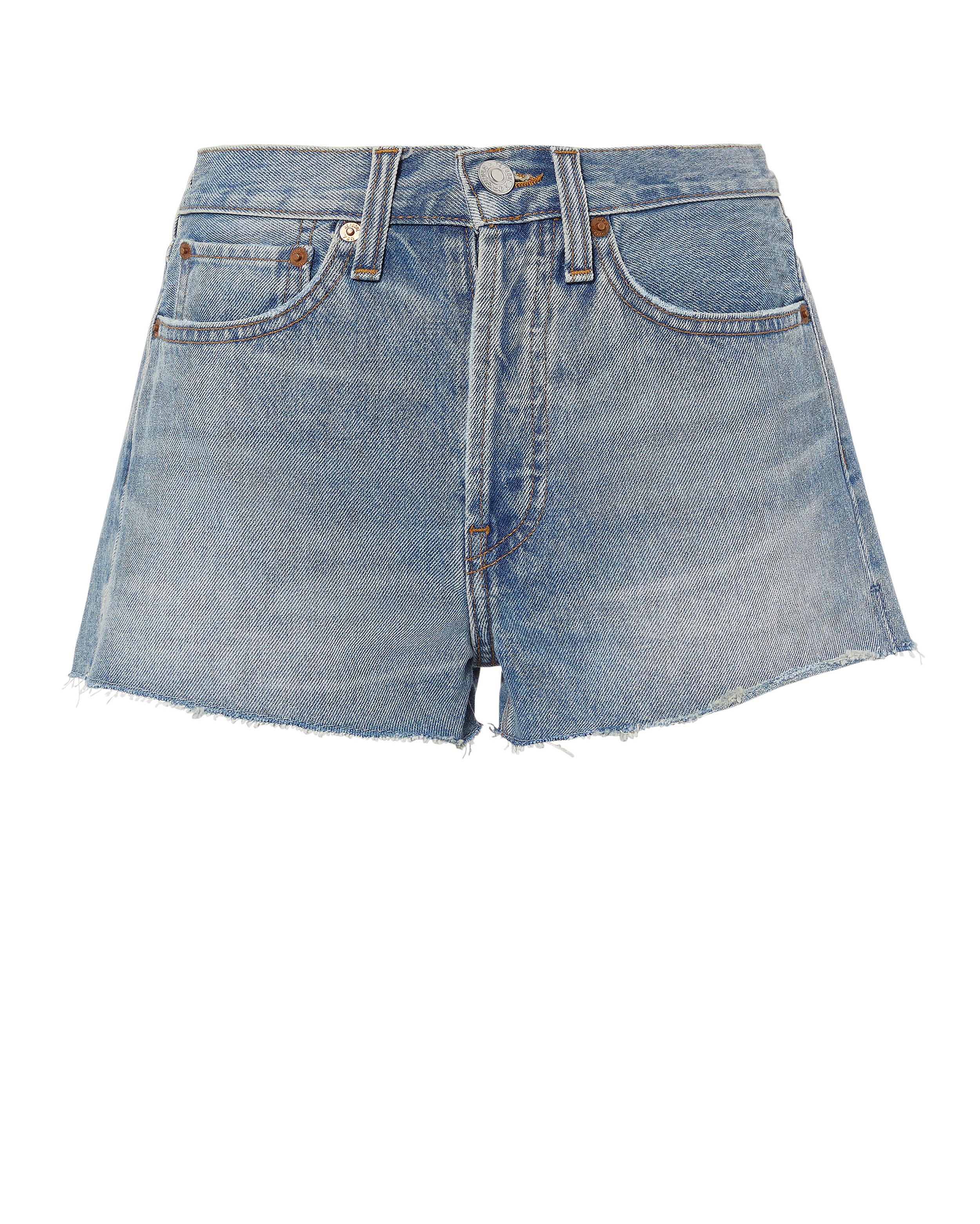 RE/DONE Denim Dirty Destroy Original Shorts in Denim (Blue) - Lyst