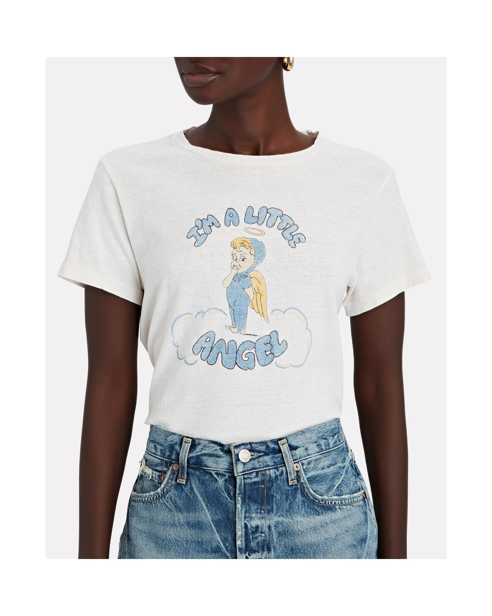 RE/DONE Little Angel Classic T-shirt in White | Lyst
