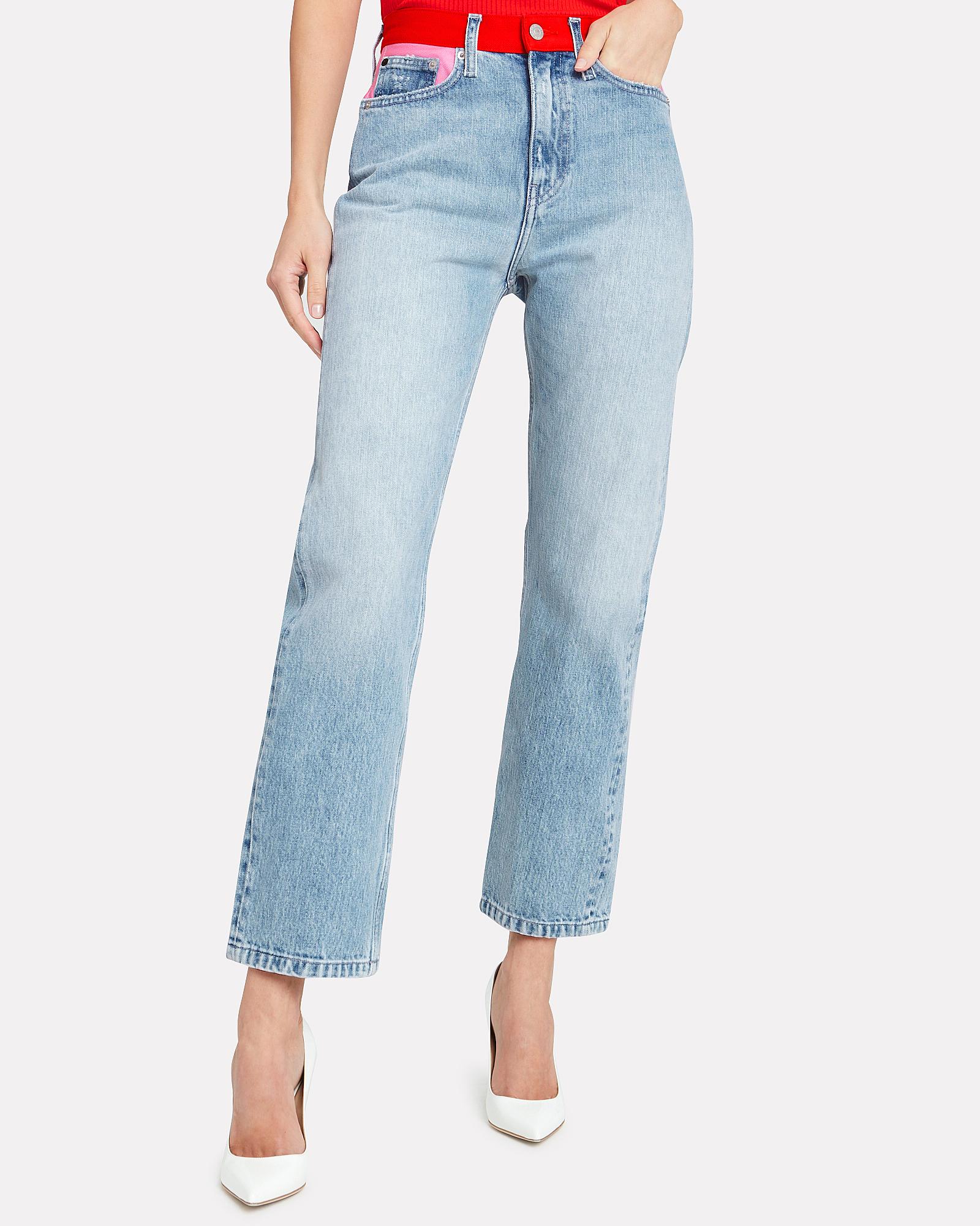 calvin klein color block jeans