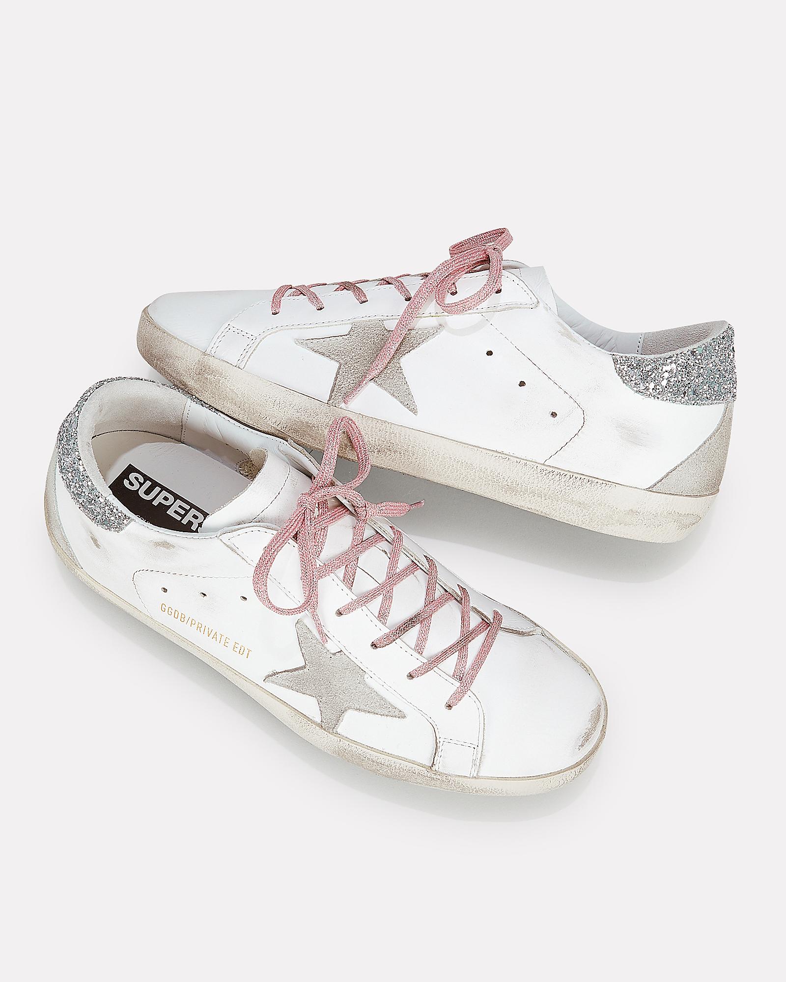 Golden Goose Deluxe Brand Goose Superstar Pink Glitter Laces Low-top ...