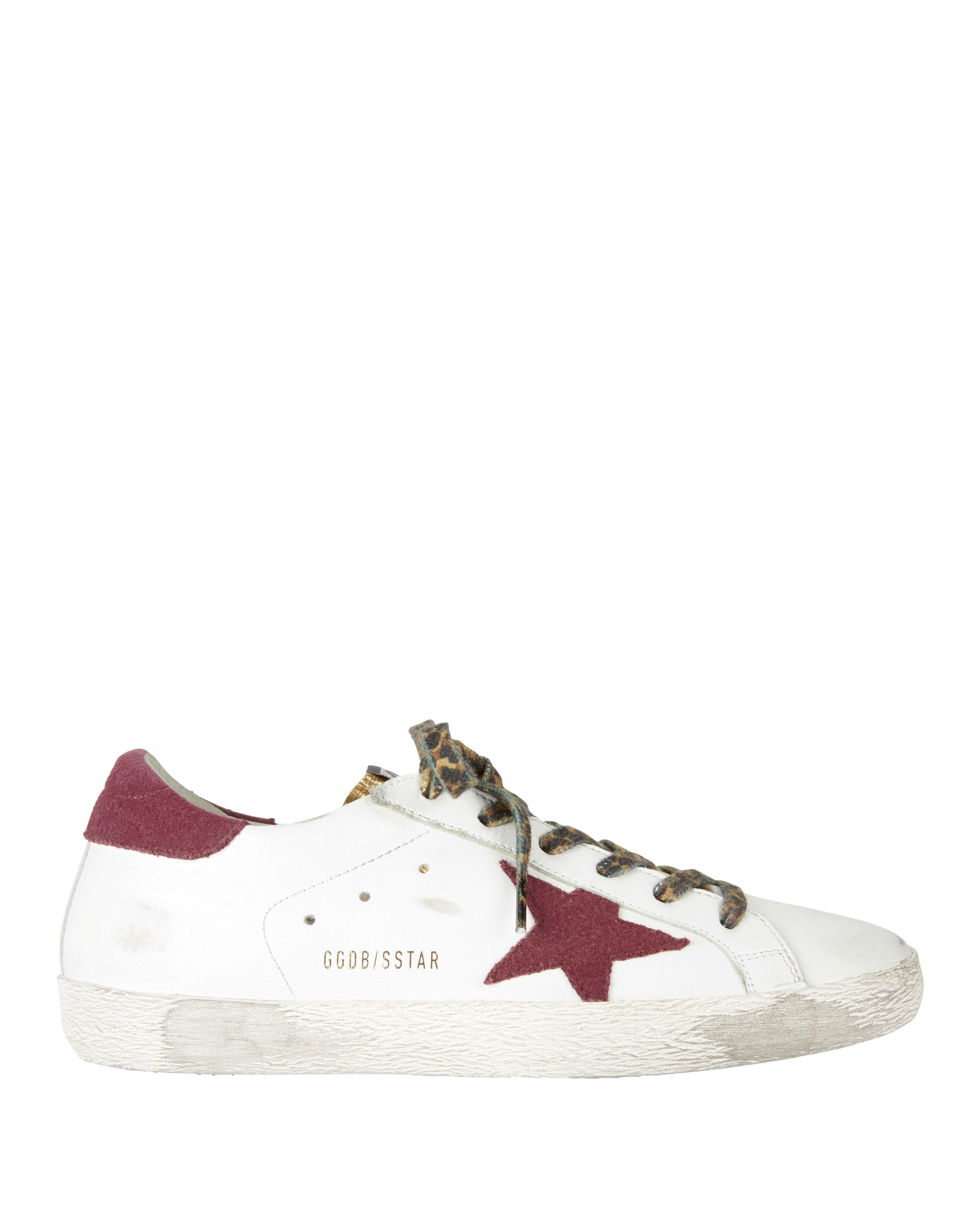 Golden Goose Superstar Red Star Sneakers in White | Lyst