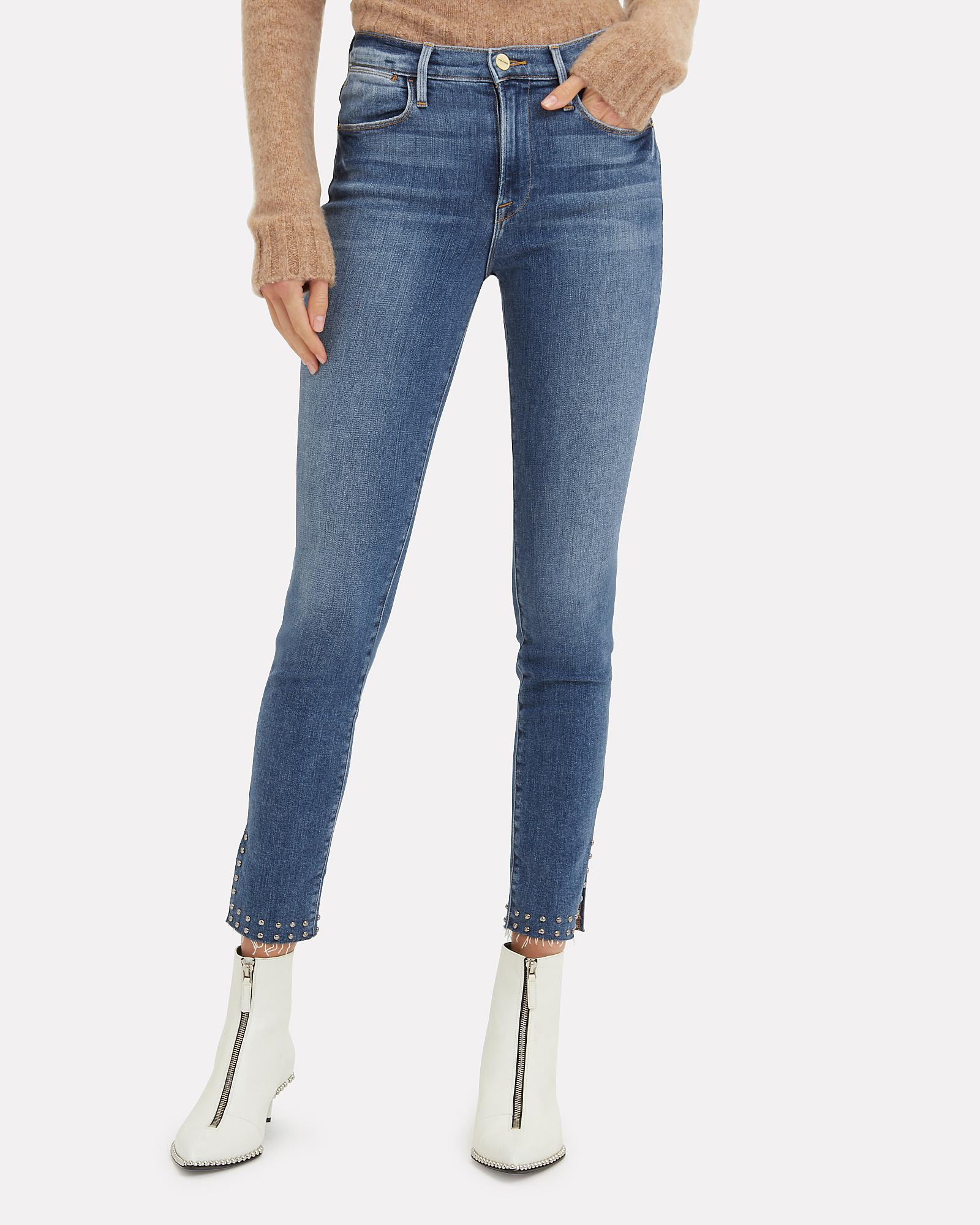 frame studded jeans