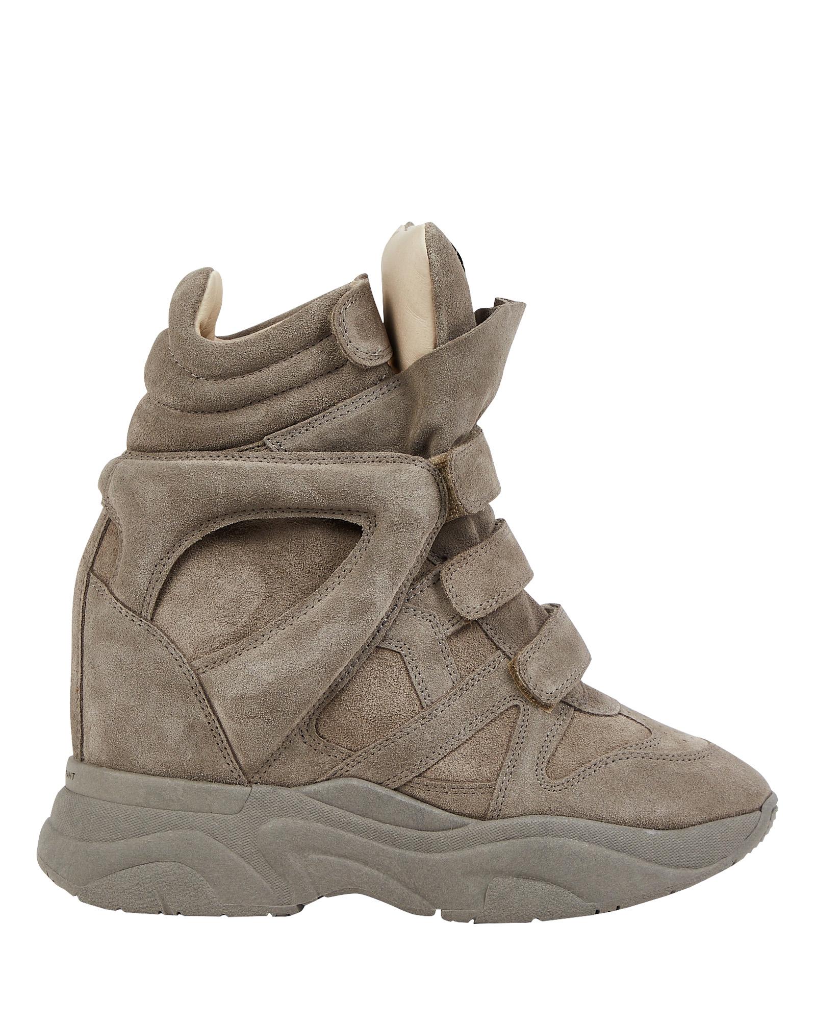 Isabel Marant Suede Balskee High-top Wedge Sneakers in Grey-lt (Gray) | Lyst