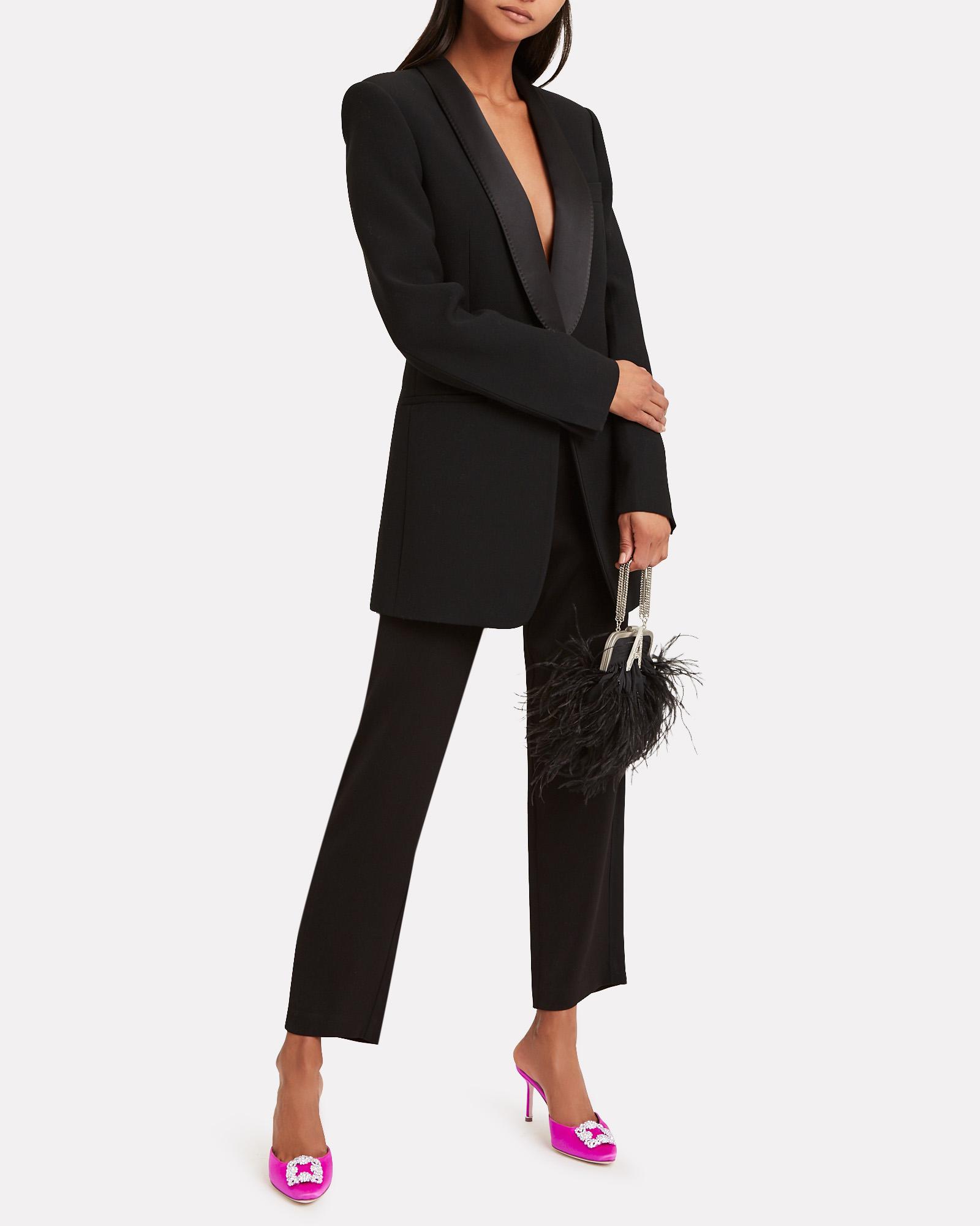 Manolo Blahnik Hangisi Crystal Satin 