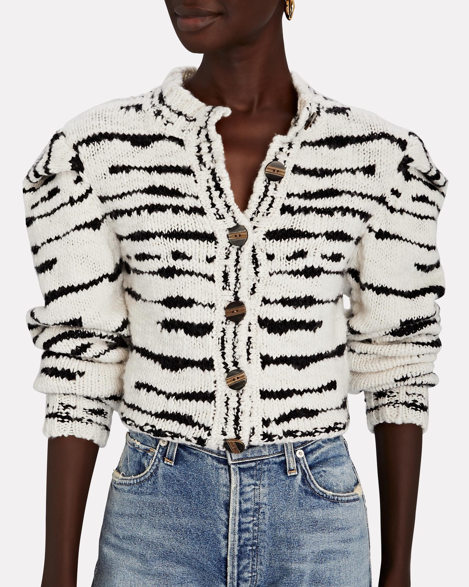 Ulla Johnson Skye Zebra Merino Wool Cardigan Lyst