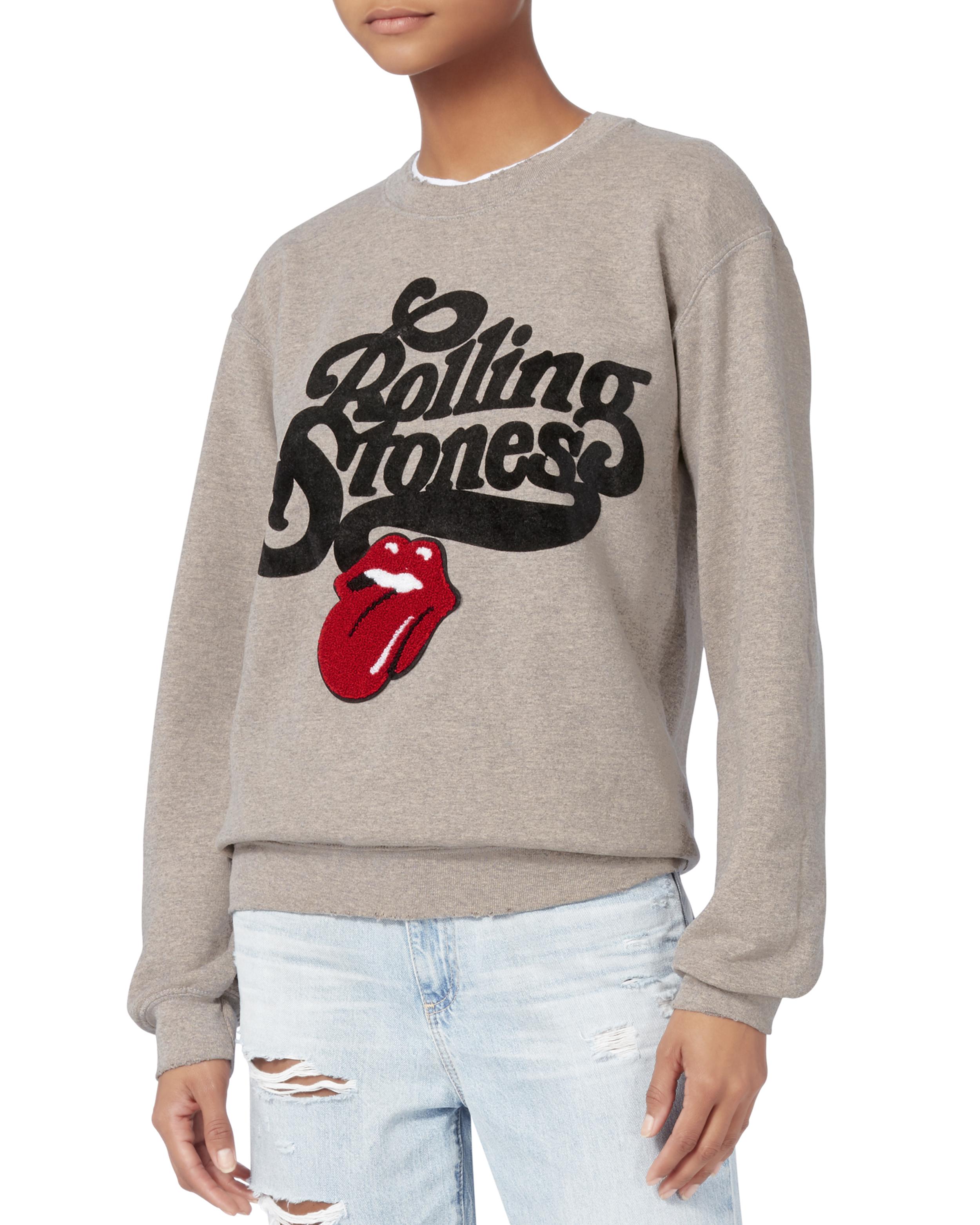 rolling stones hoodie grey
