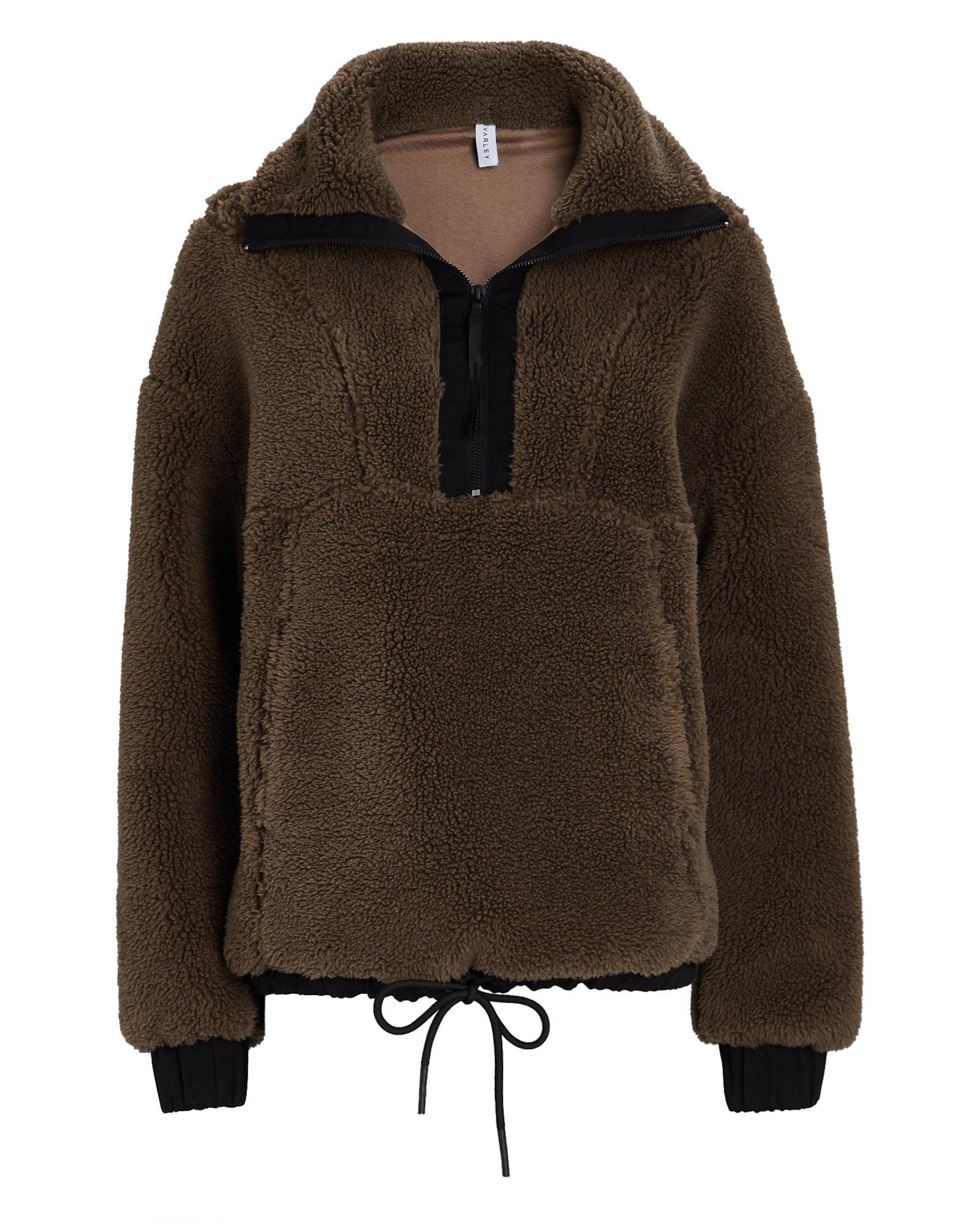 half zip fleece sweatshirt