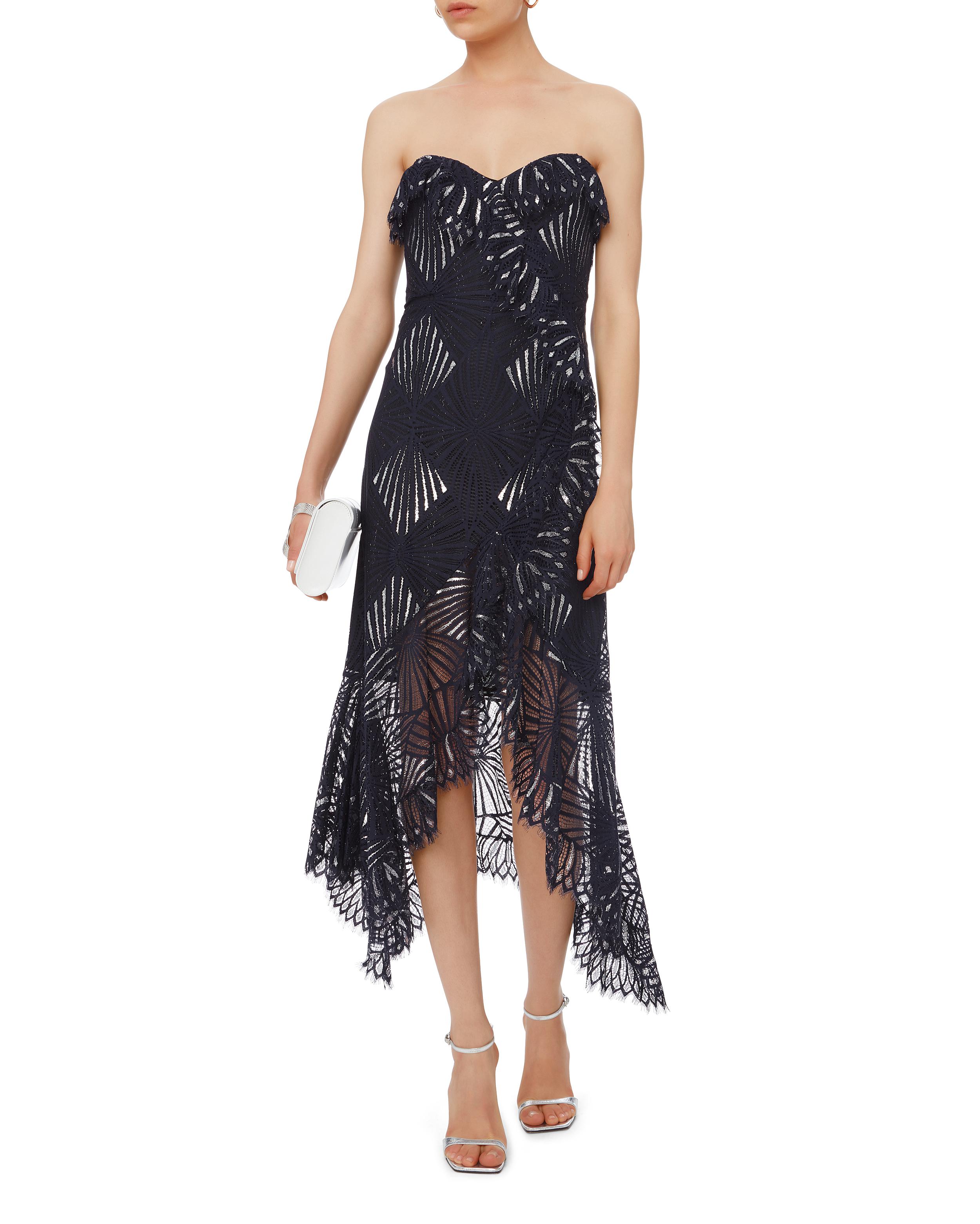 jonathan simkhai strapless bustier asymmetric dress