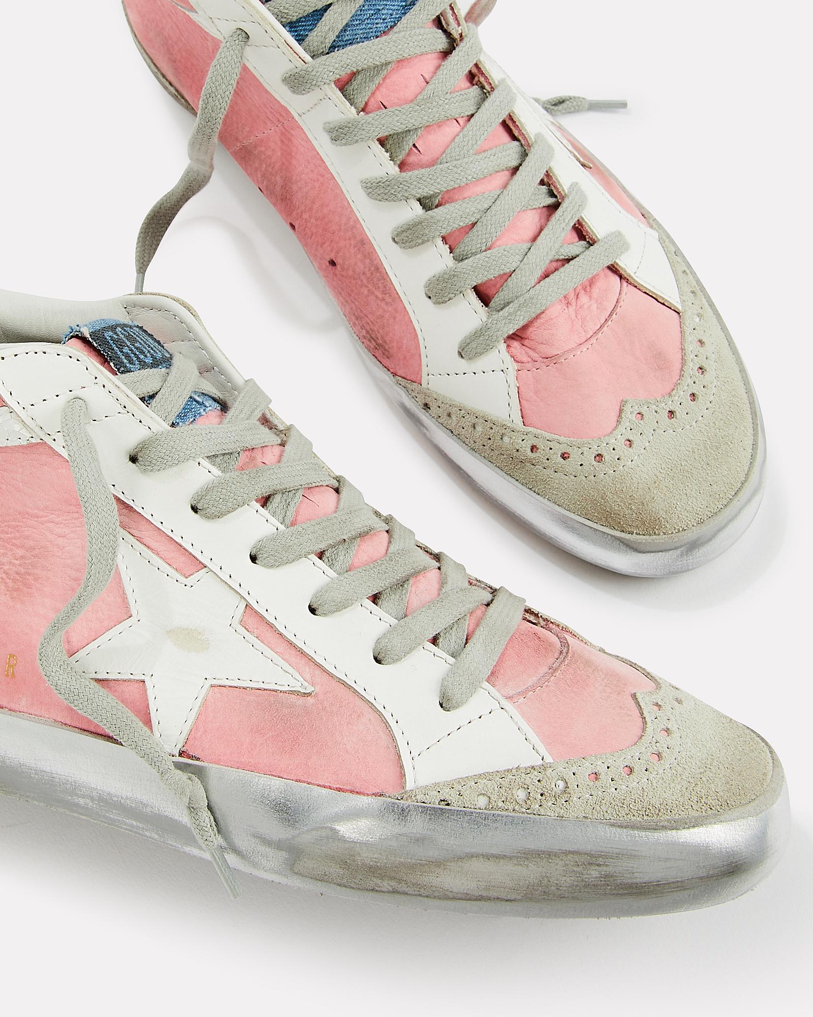 Golden Goose Deluxe Brand Mid Star Blush Suede Sneakers in Blush/White ...