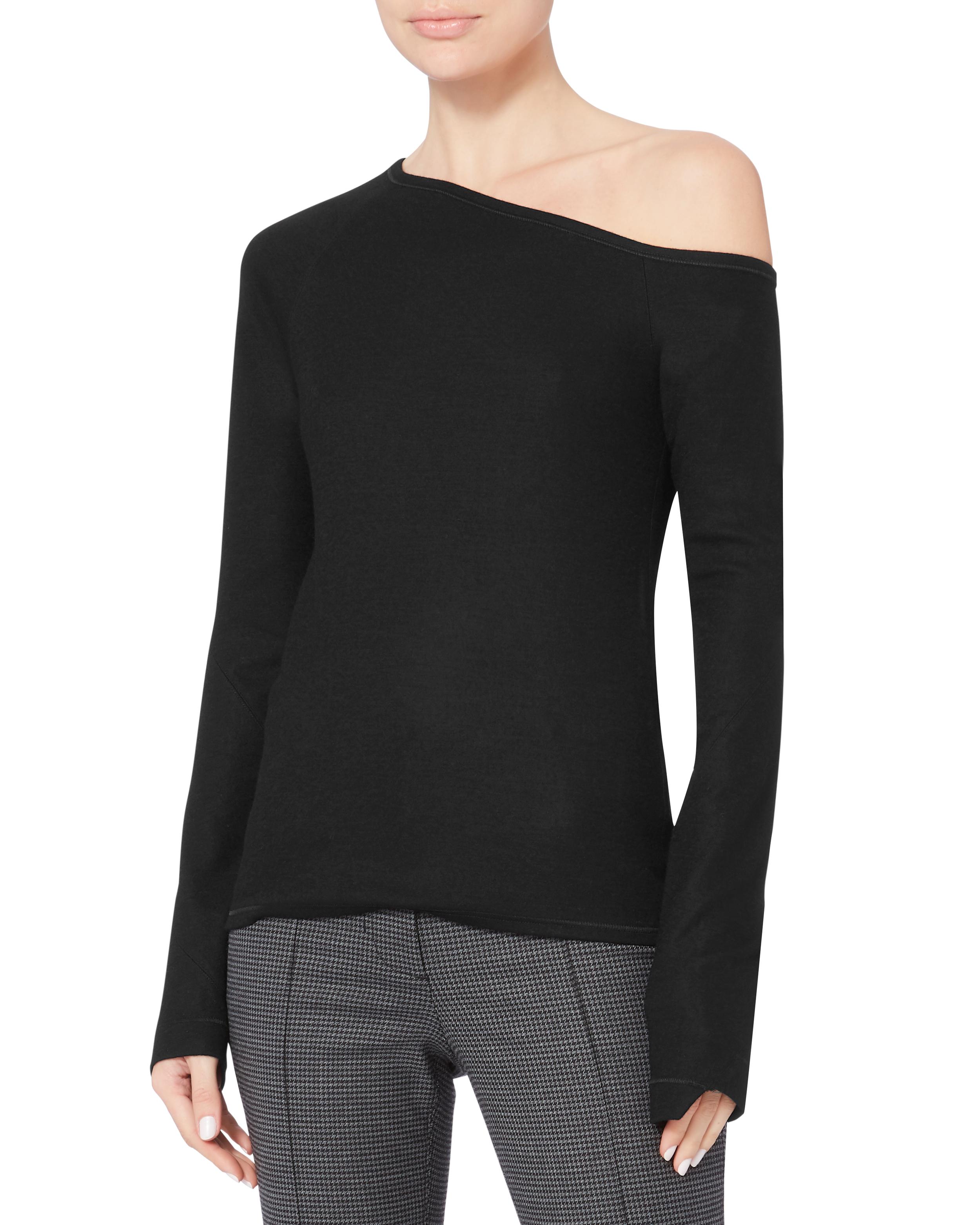 helmut lang off the shoulder top