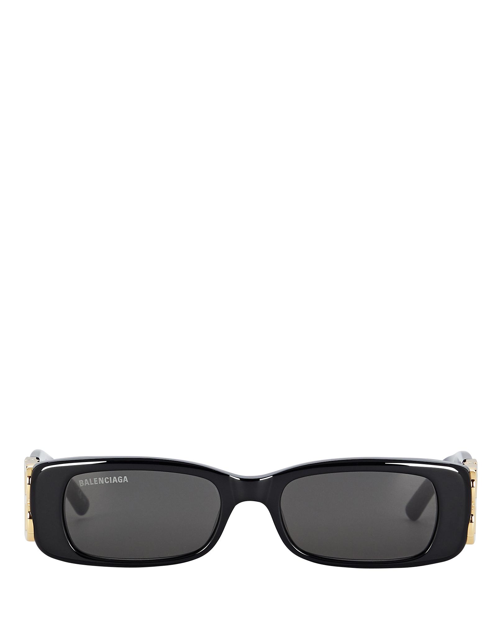 Balenciaga Dynasty Logo Thin Sunglasses in Black - Lyst