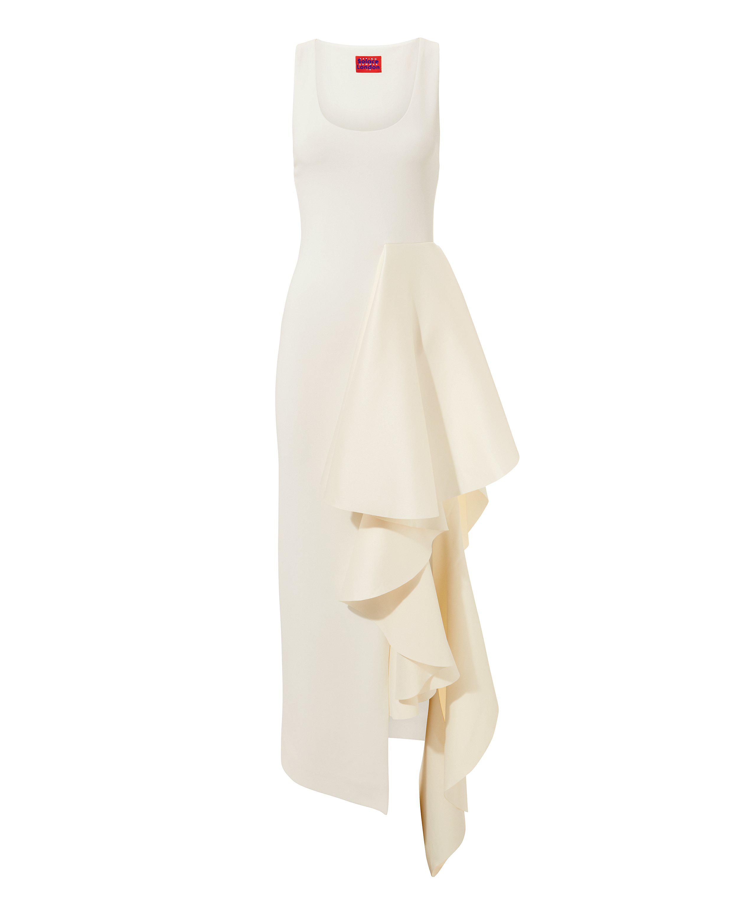 Solace London Satin Naya Ruffle Dress 