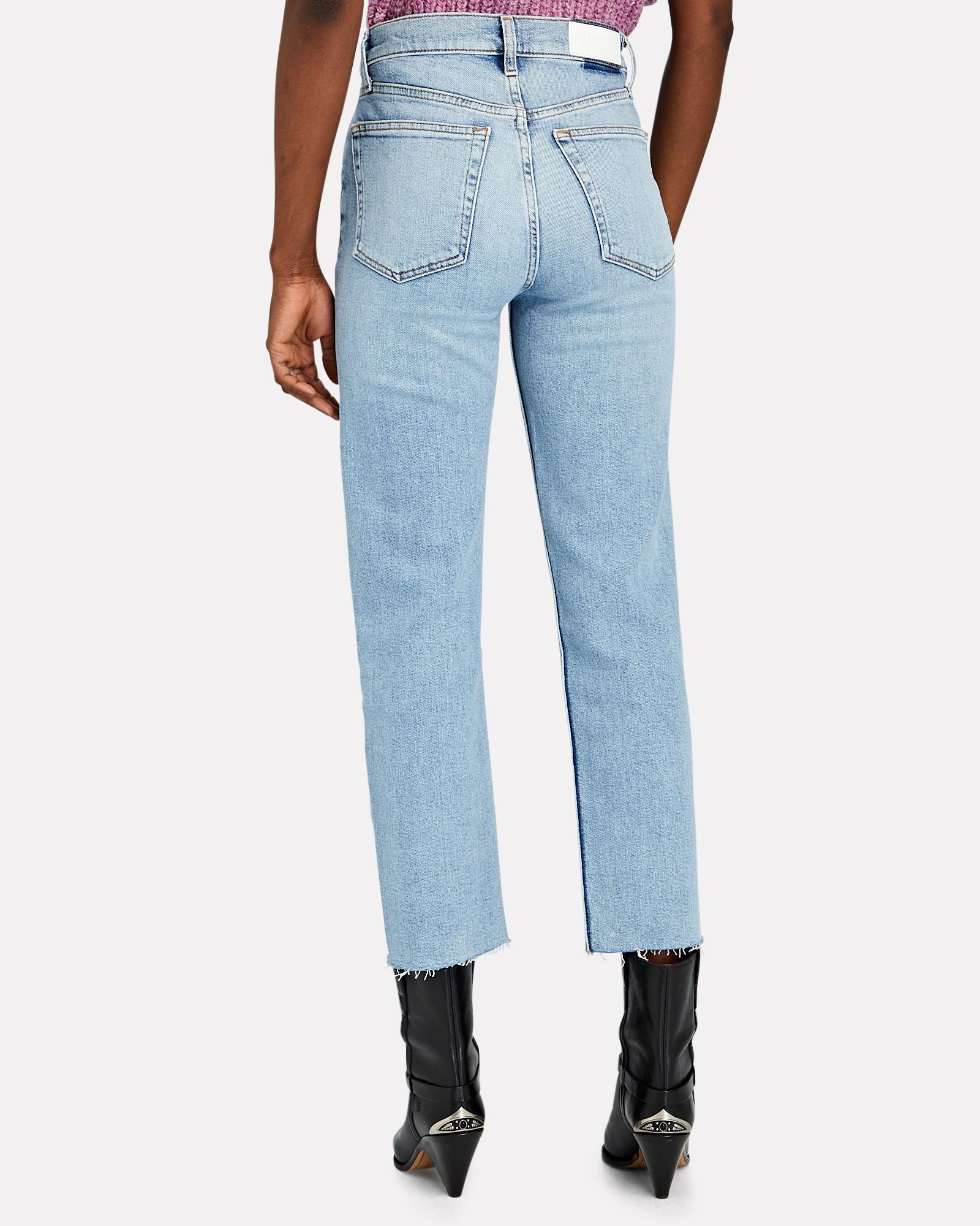 RE/DONE Denim 70s High-rise Stove Pipe Jeans in Blue - Lyst