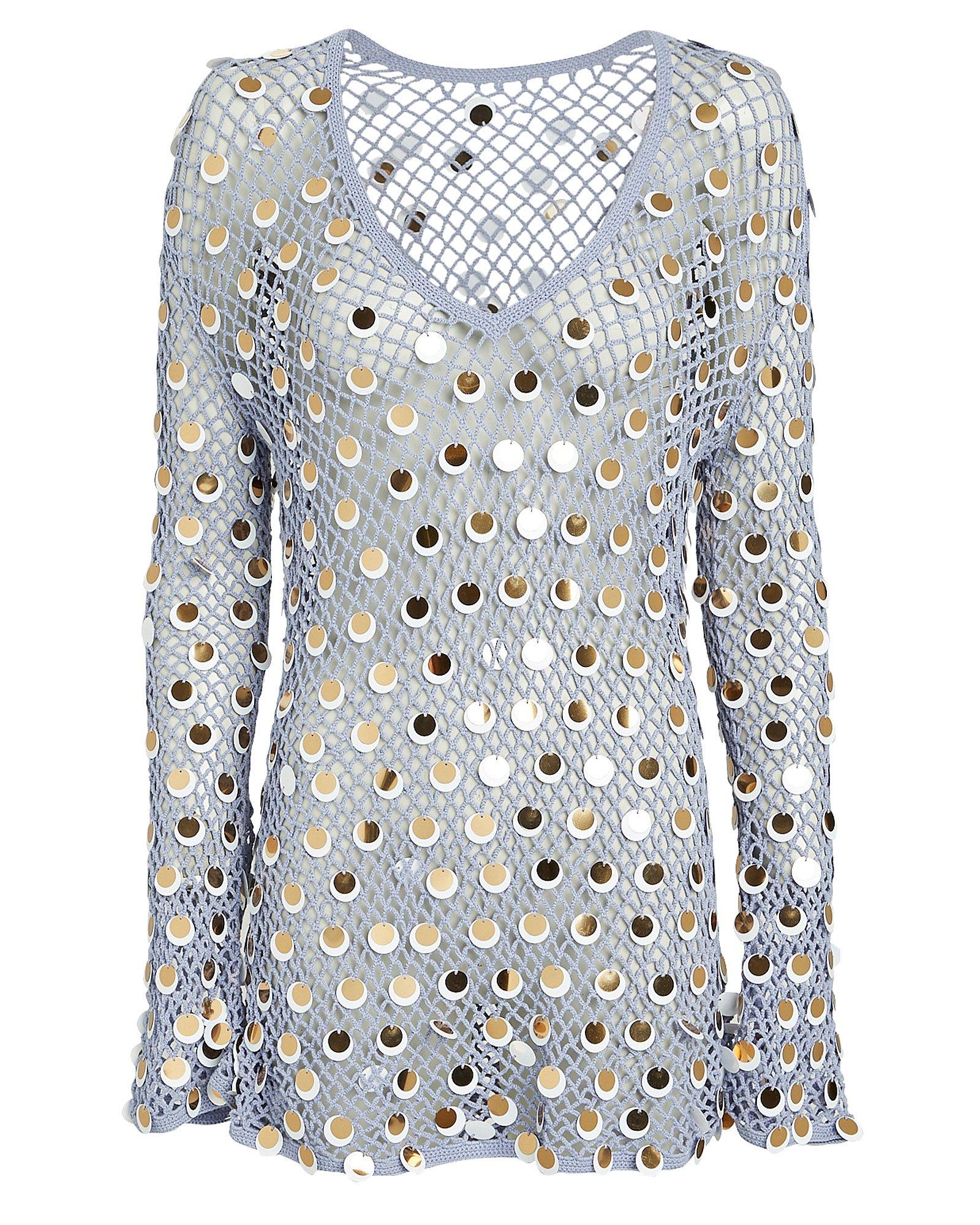 Caroline Constas Mer Sequined Crochet 