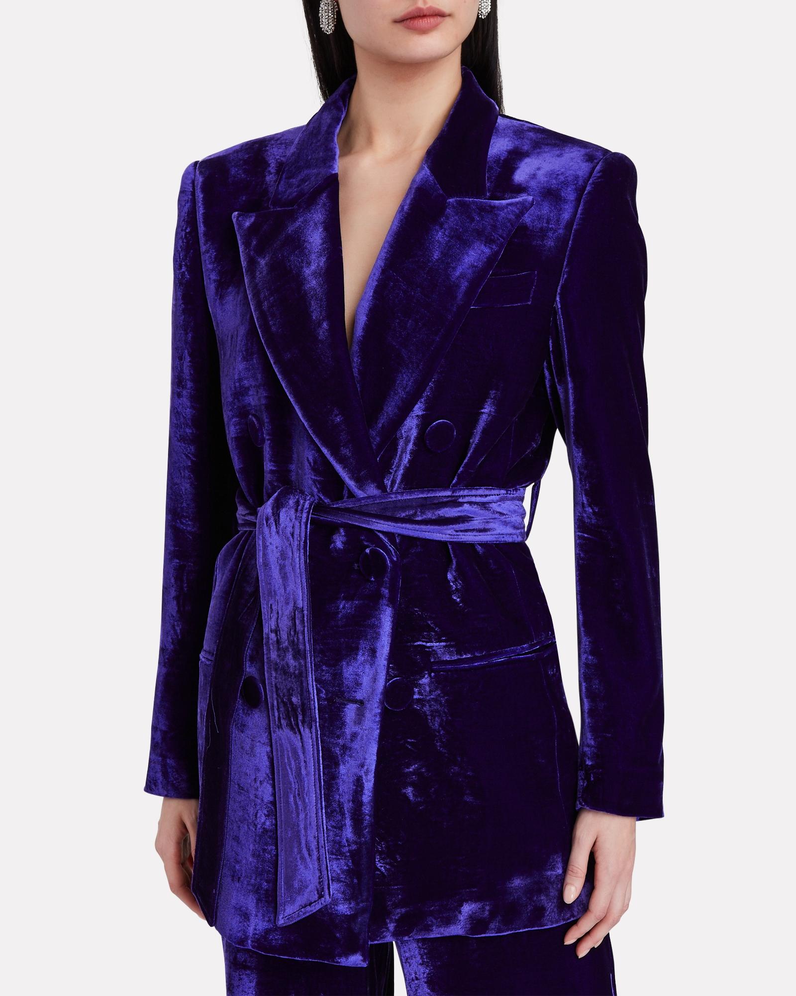 velvet belted jacket