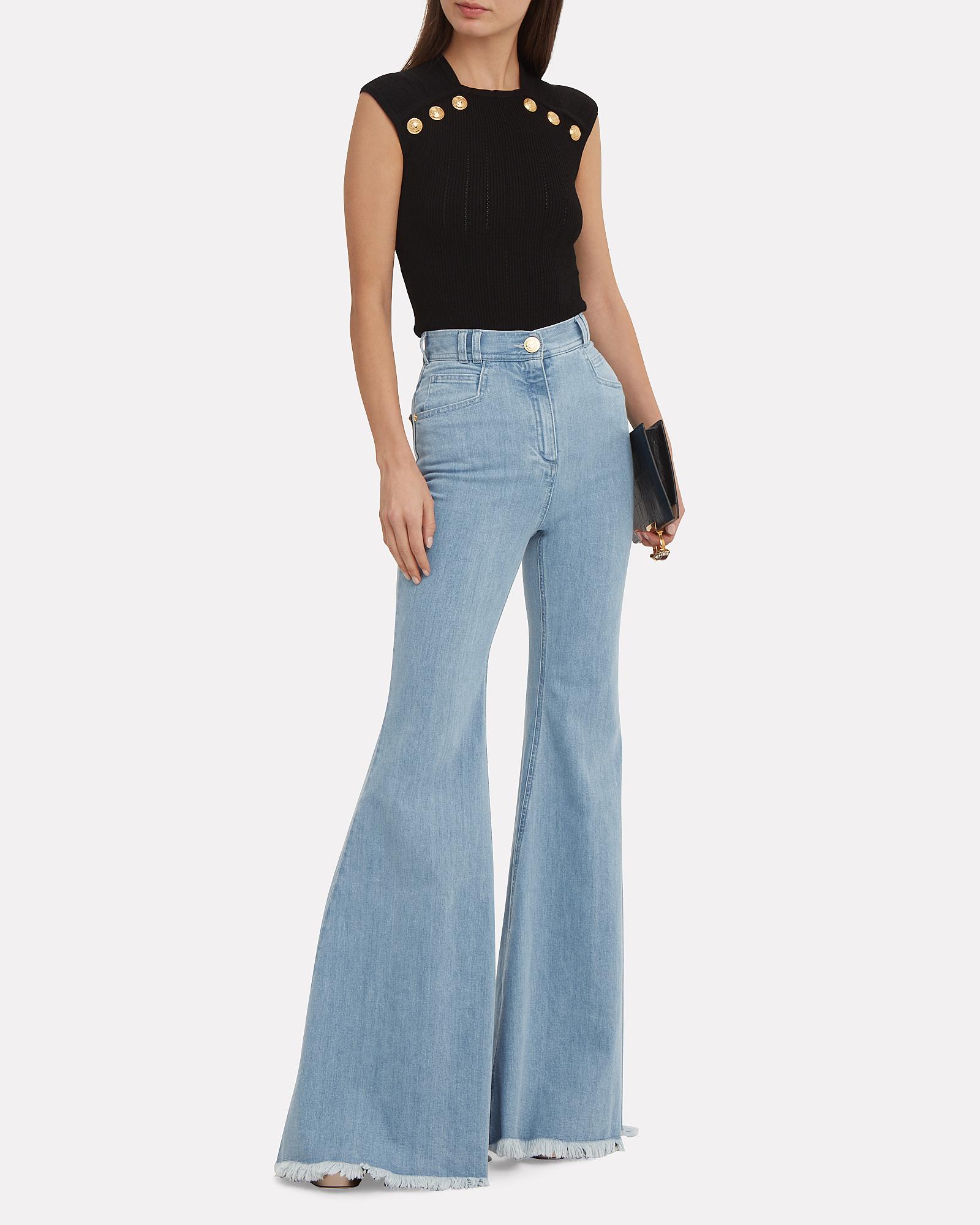 balmain flared jeans