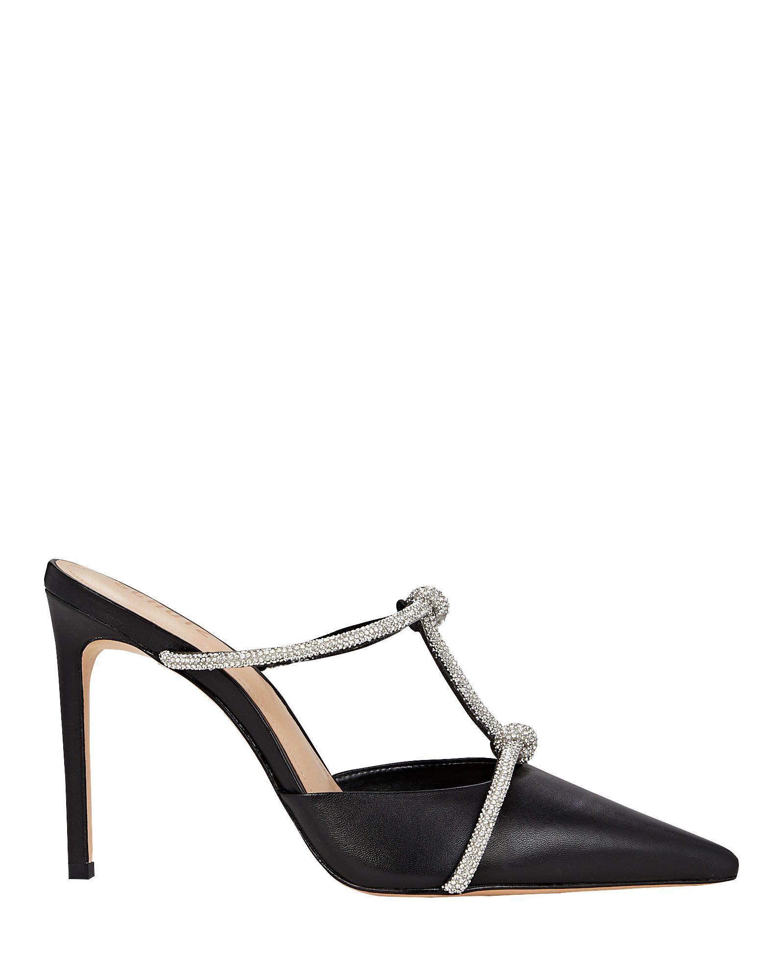 SCHUTZ SHOES Sylvie Crystal-embellished Mules in Black | Lyst