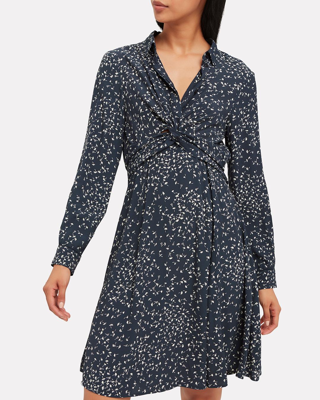 ganni barra crepe twist dress