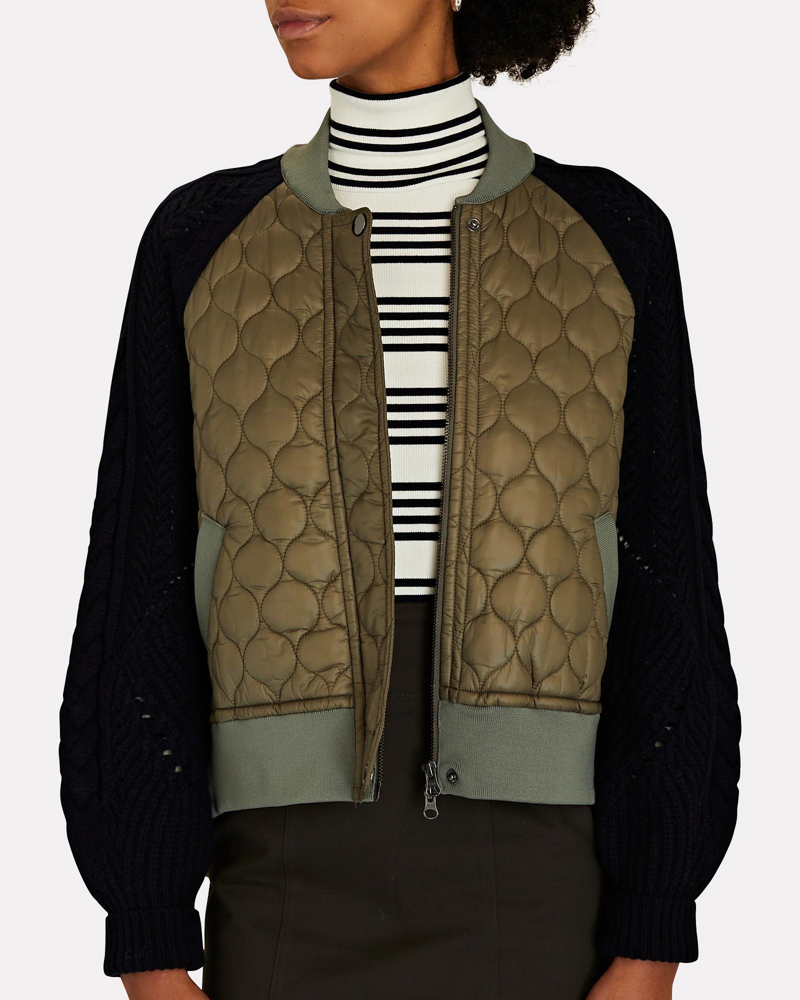 Louis Vuitton Women's Mixed Material Bomber Jacket Mixed Media