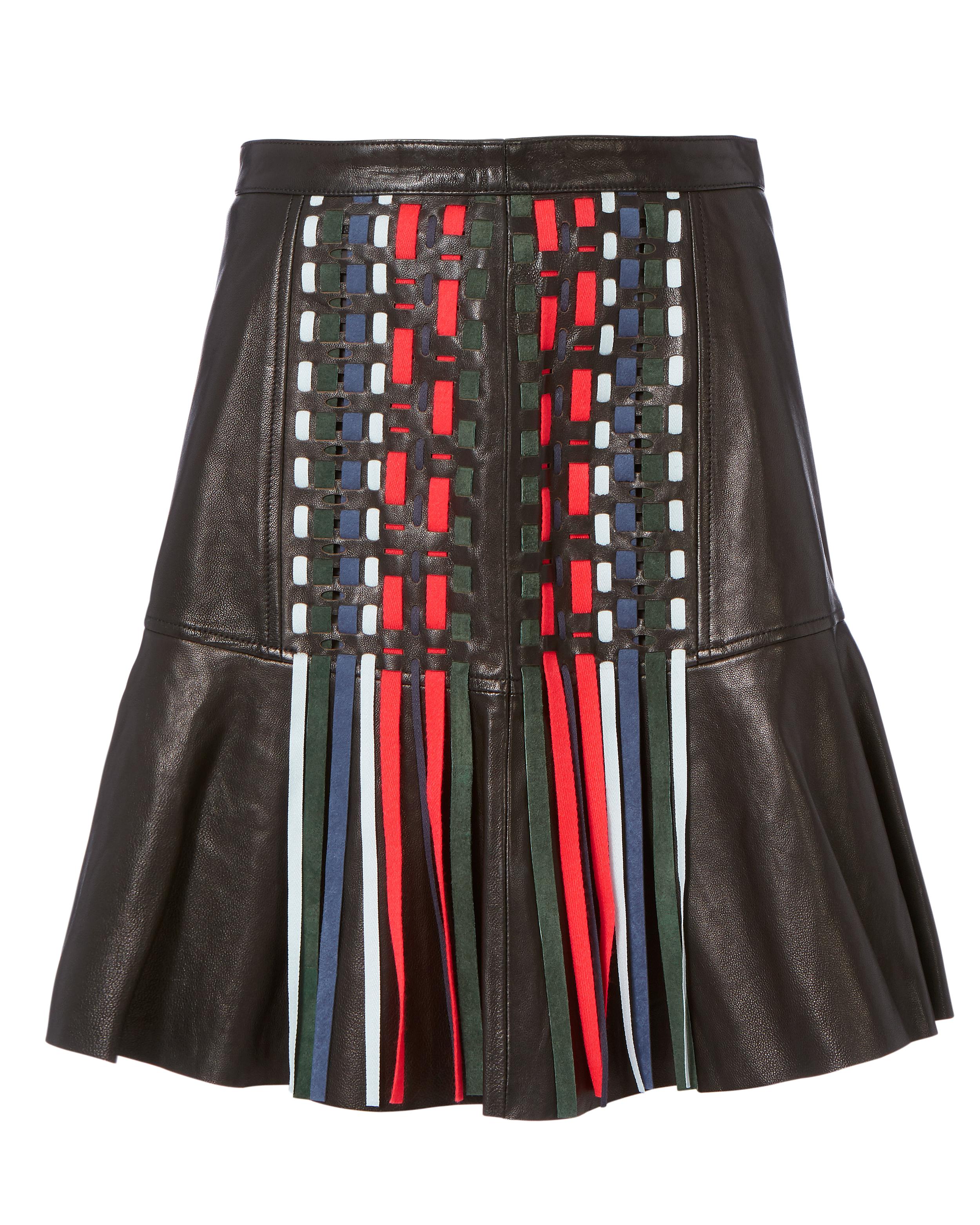 Lyst - Tanya Taylor Mattie Leather Mini Skirt in Black - Save 30%