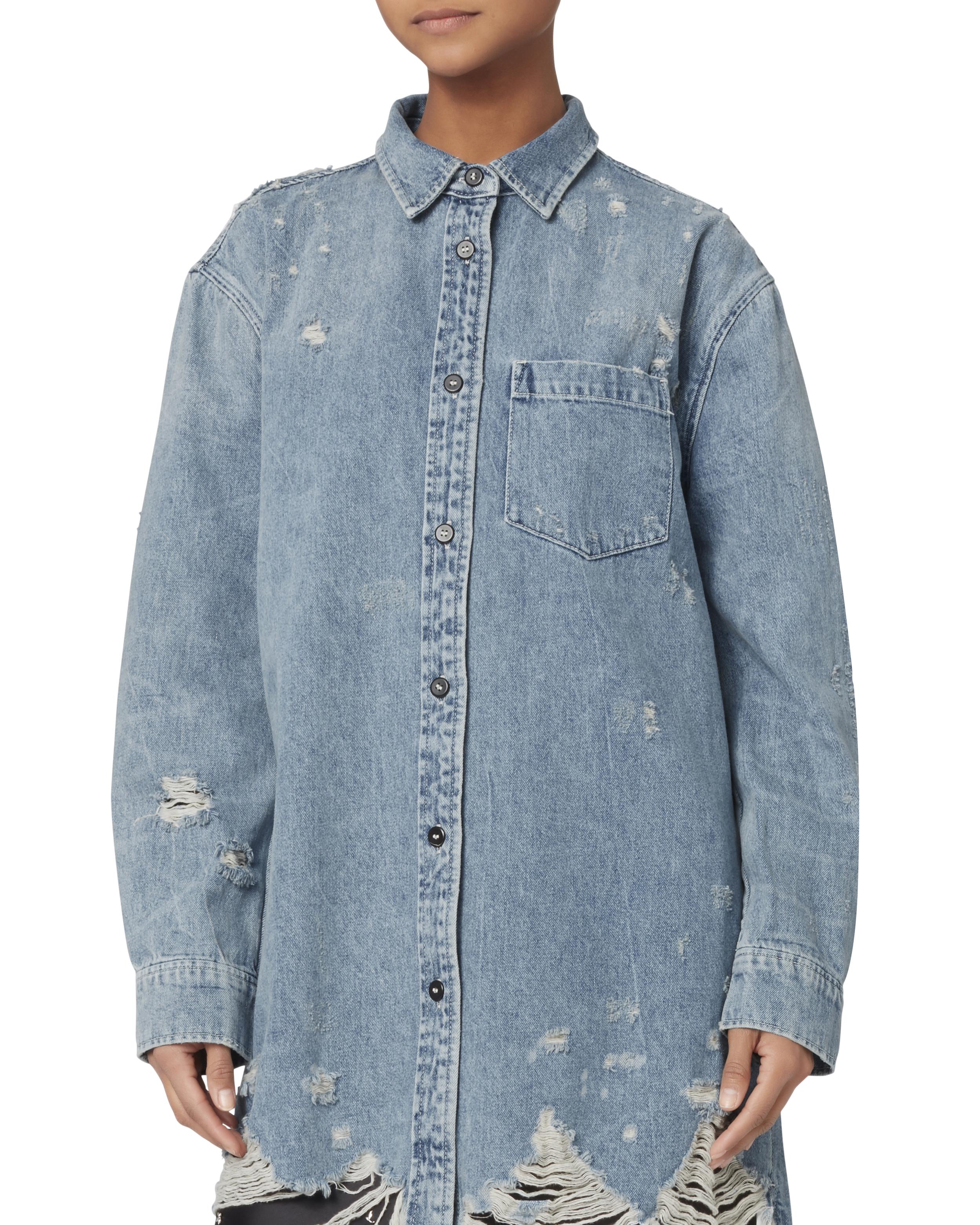 oversized denim shirt jacket