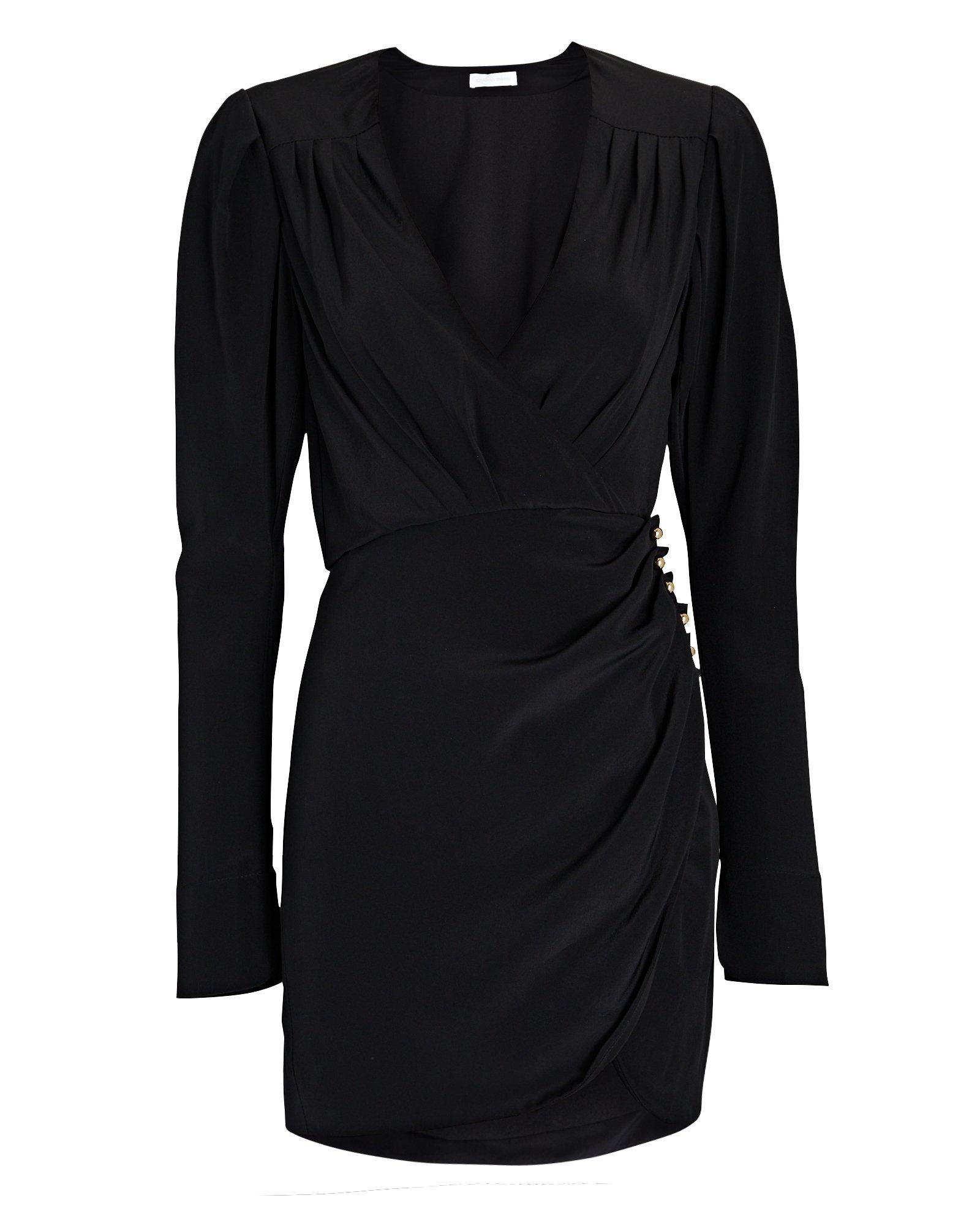 Jonathan Simkhai Leilani Wrap-effect Mini Dress in Black | Lyst