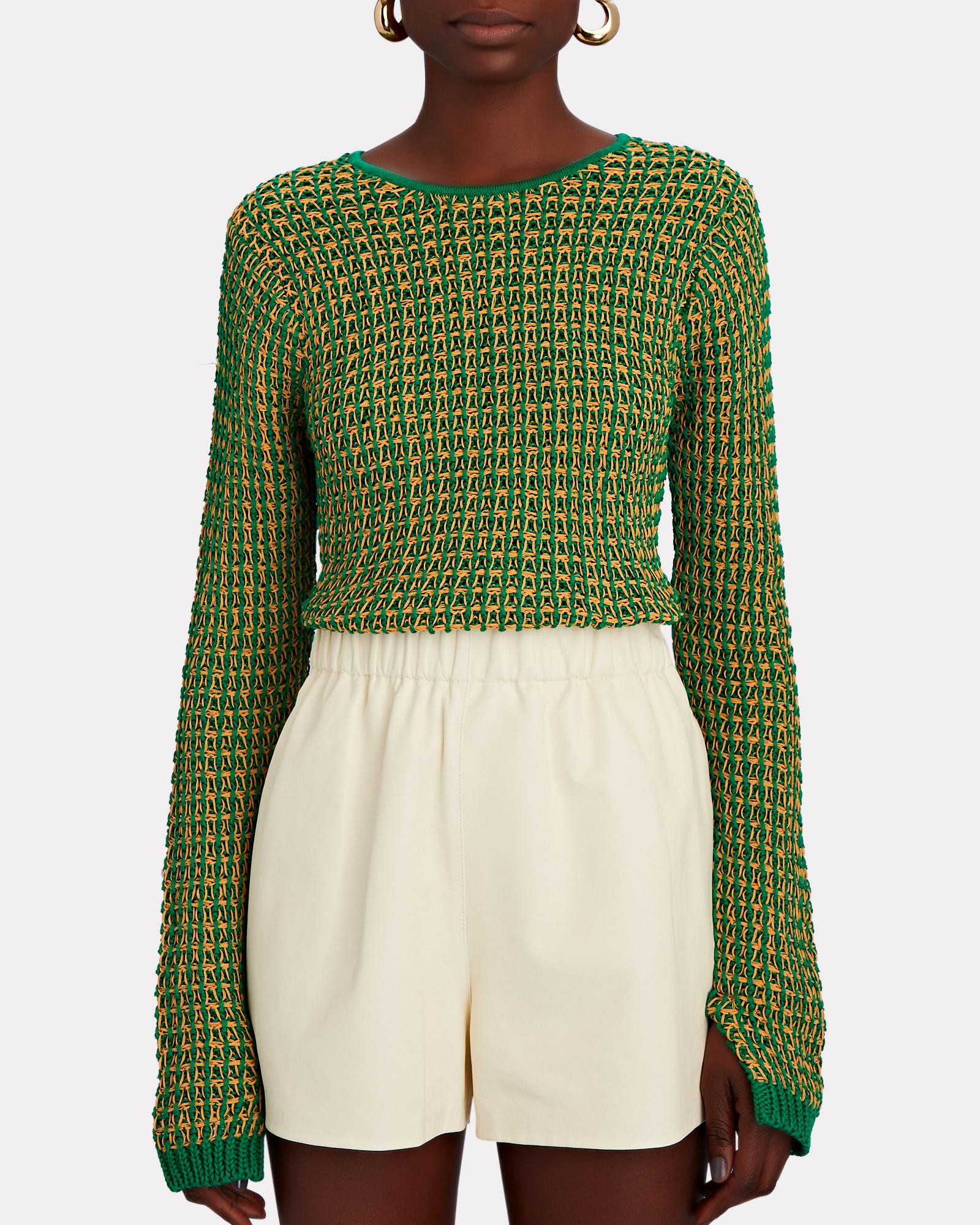 Kedelig Nævne Månens overflade 3.1 Phillip Lim Open-knit Cotton Sweater in Green | Lyst
