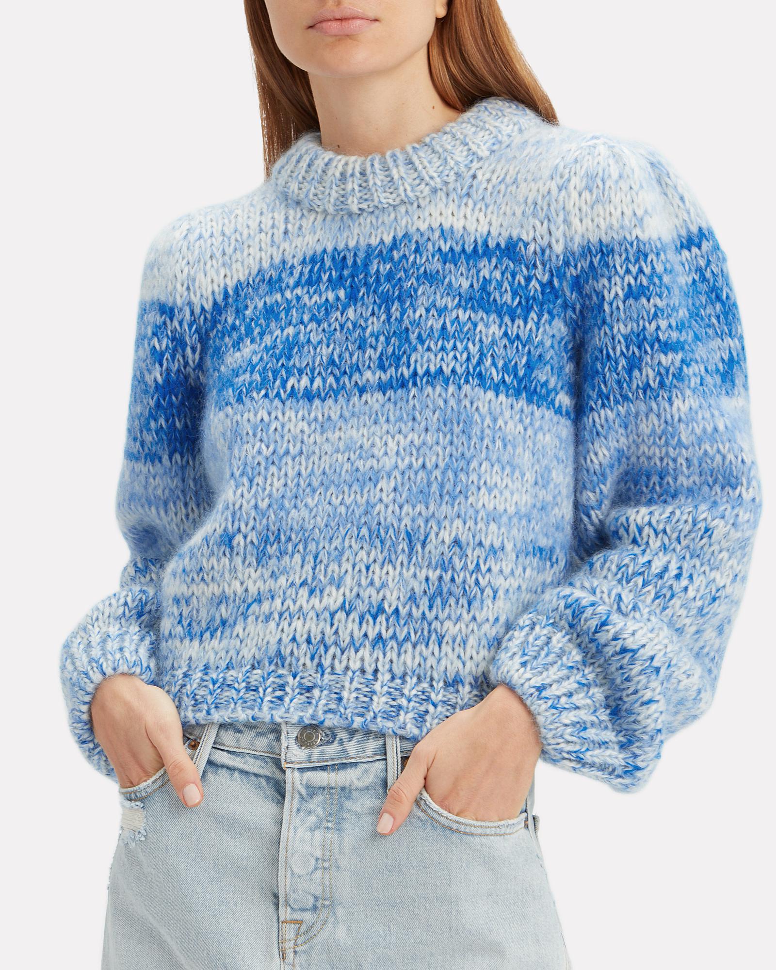 Ganni Julliard Mohair Chunky Knit Sweater in Blue | Lyst