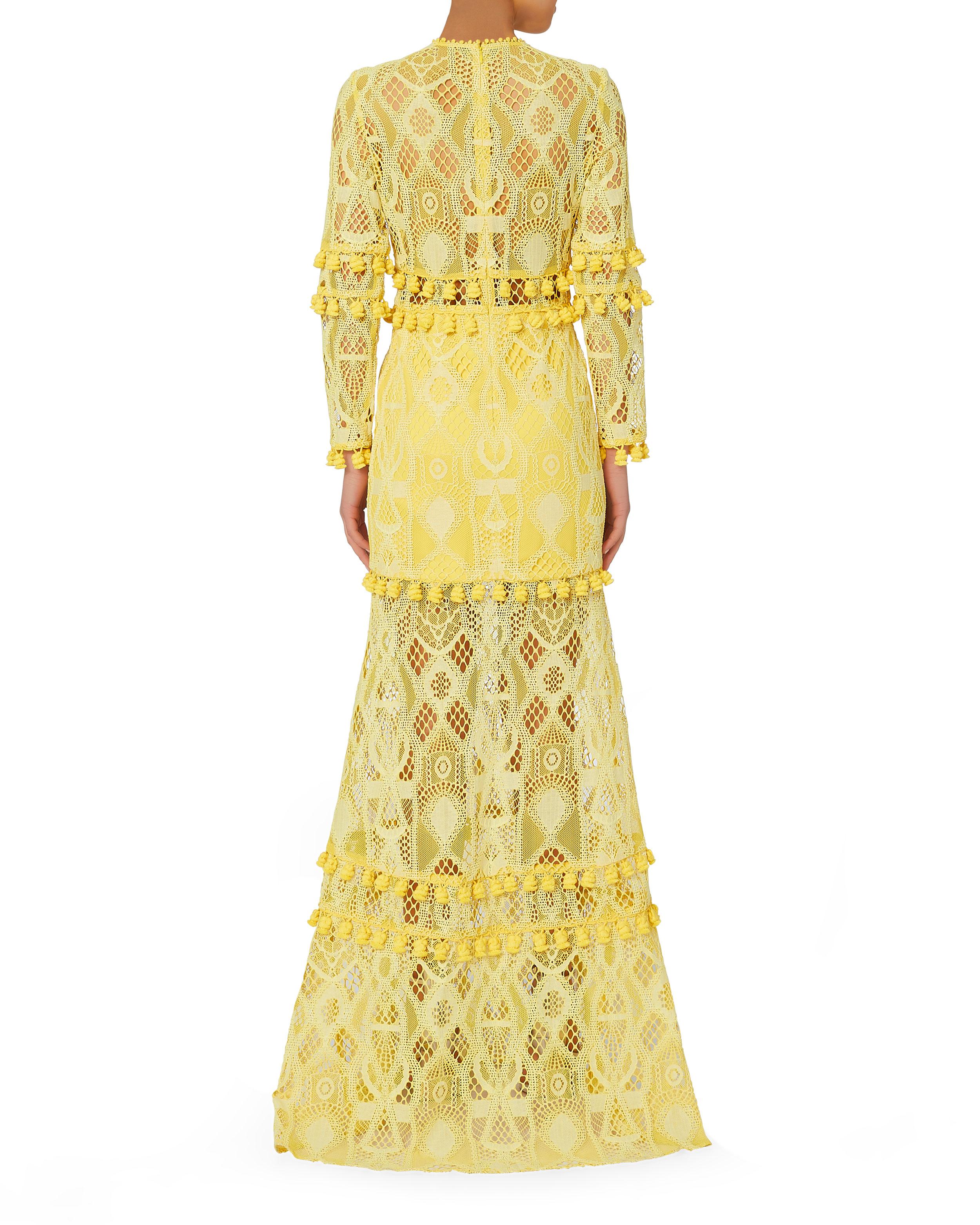 alexis yellow lace dress