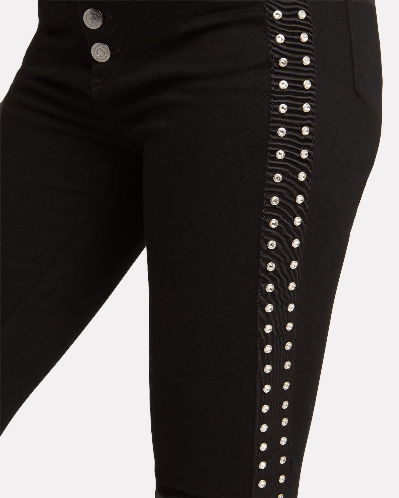 black rhinestone jeans