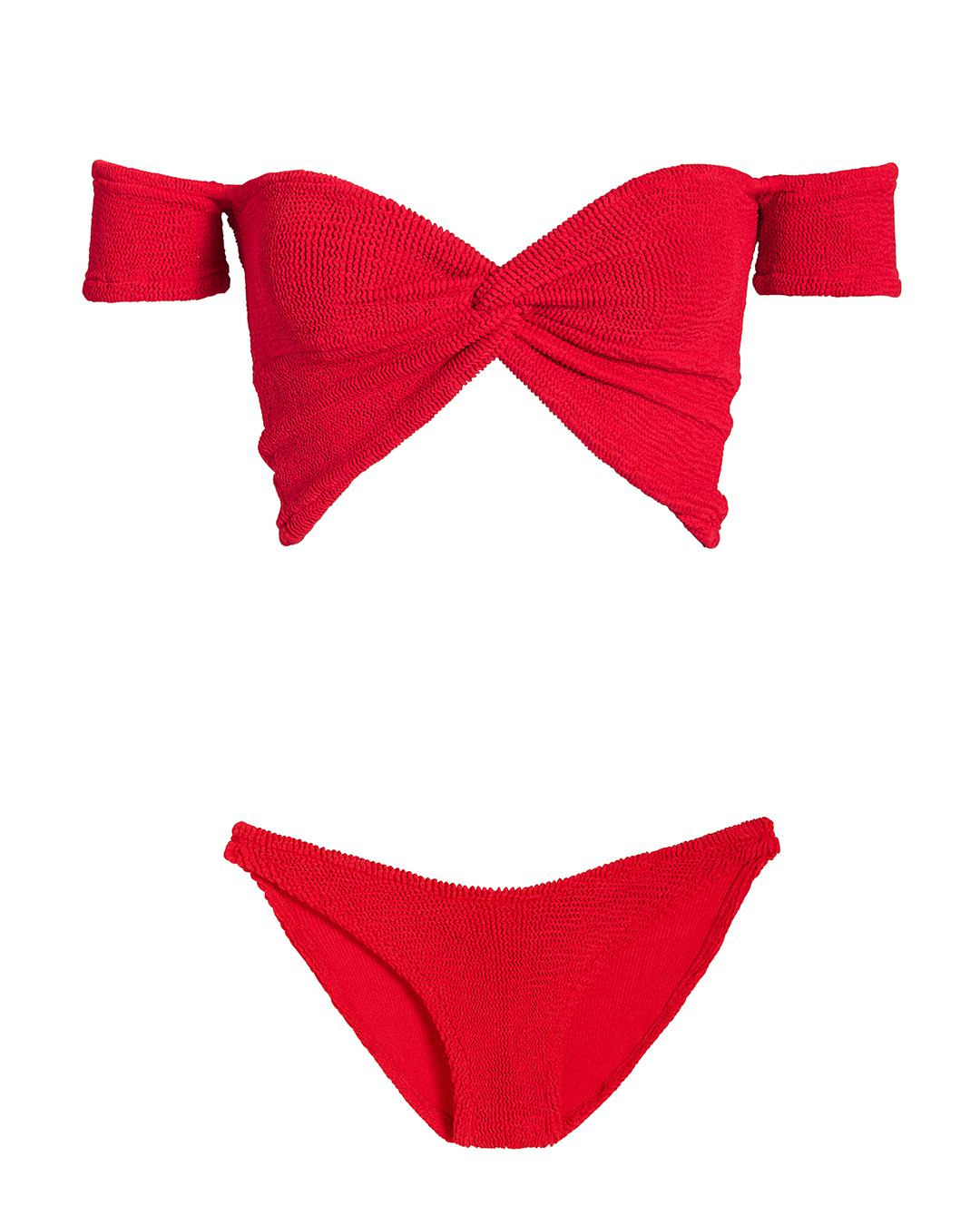 hunza g red bikini