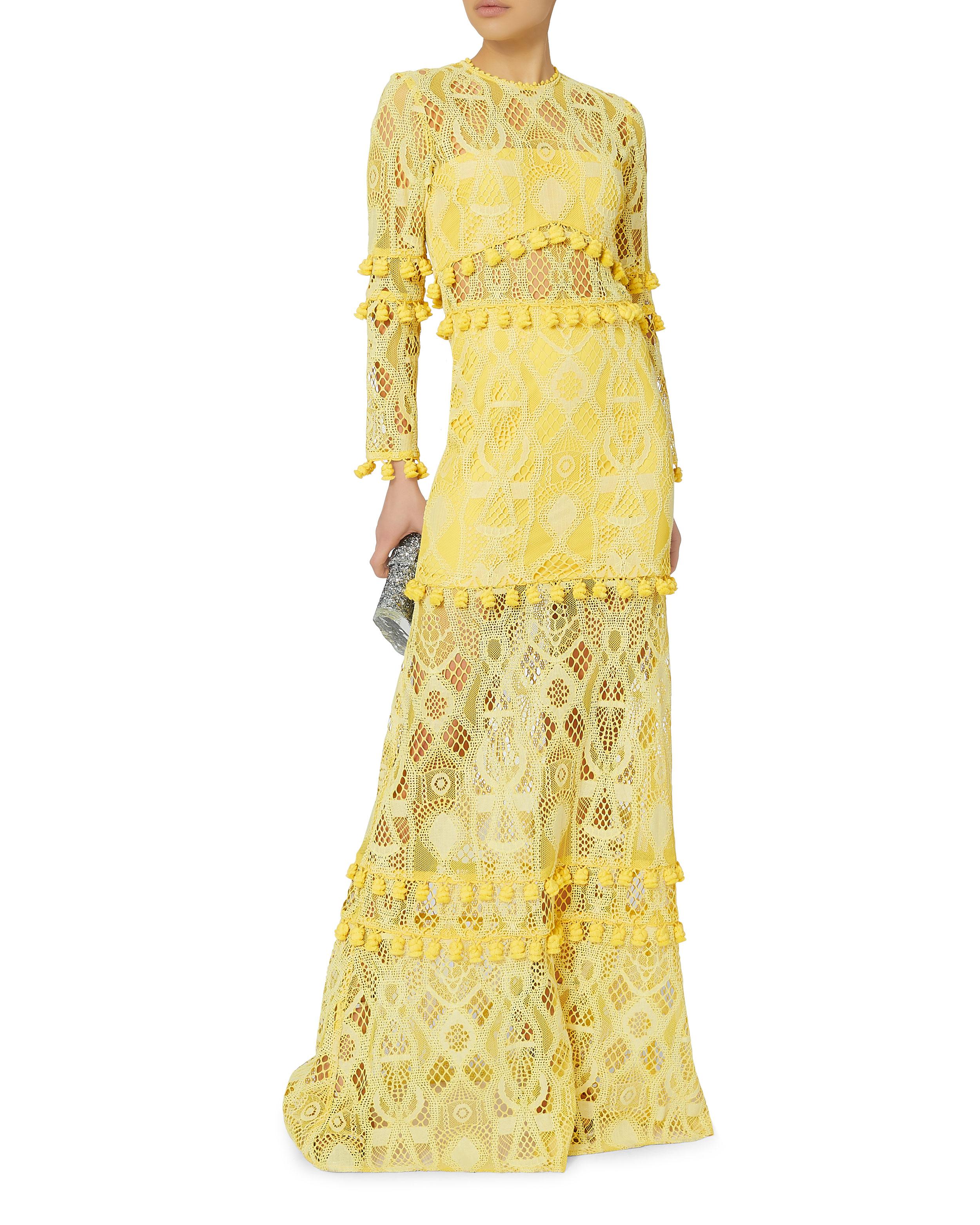 alexis yellow lace dress