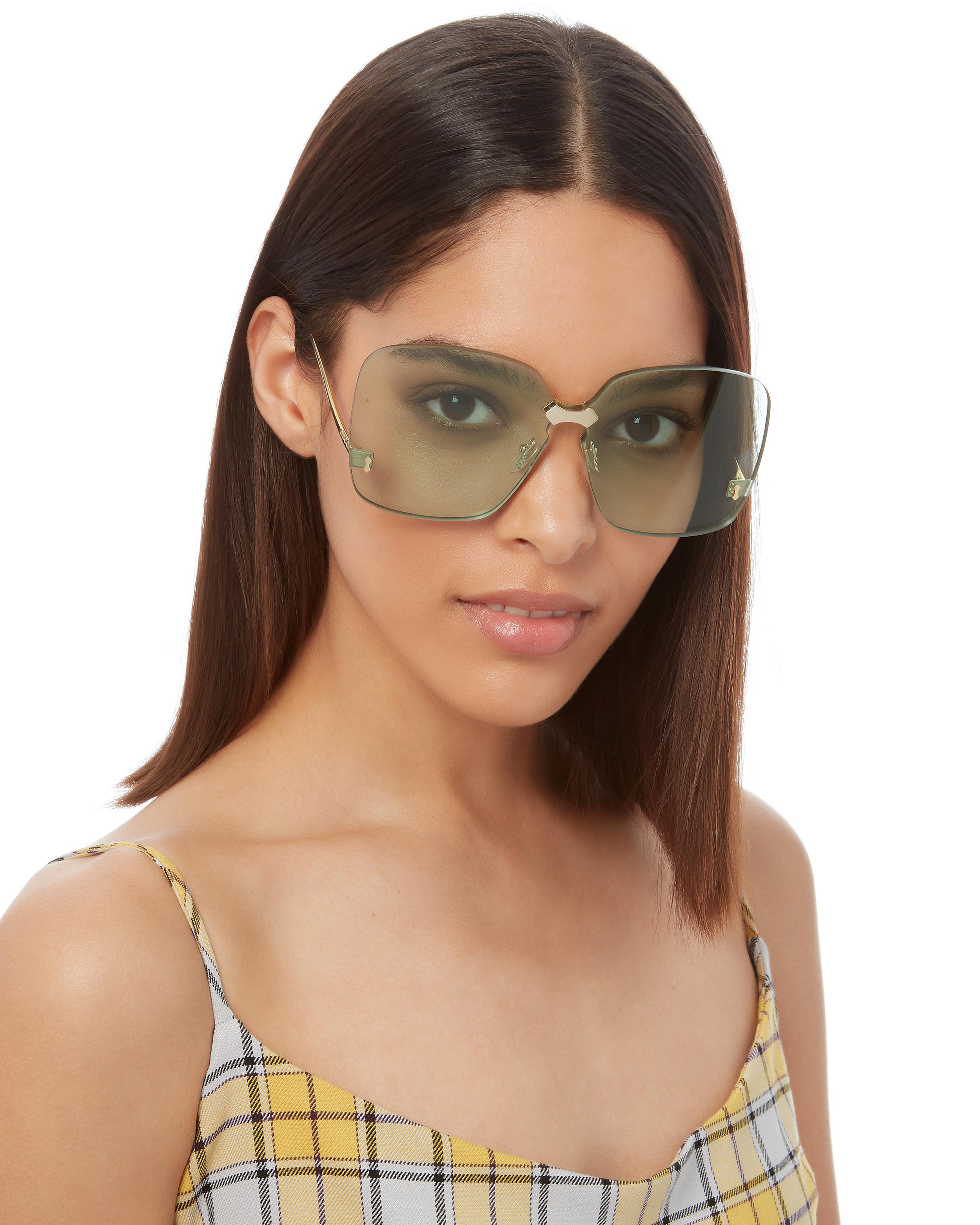 gucci square rimless sunglasses