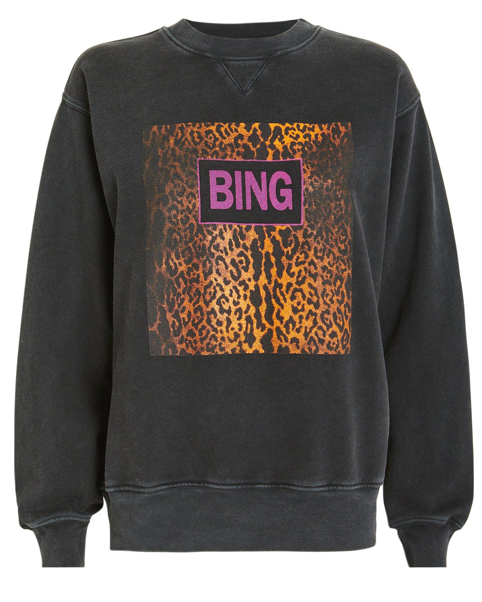 anine bing leopard sweater
