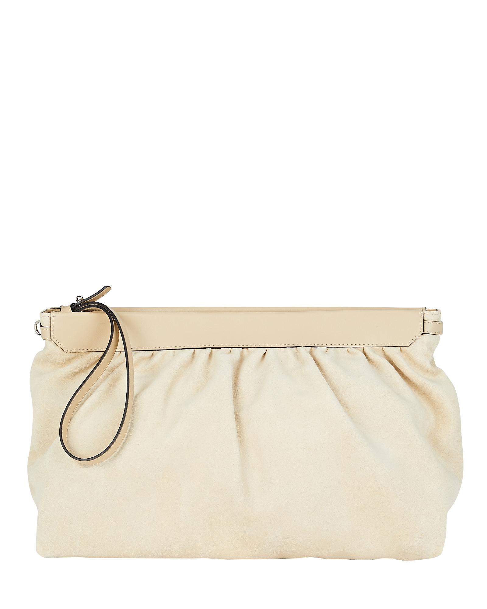 suede pouch bag