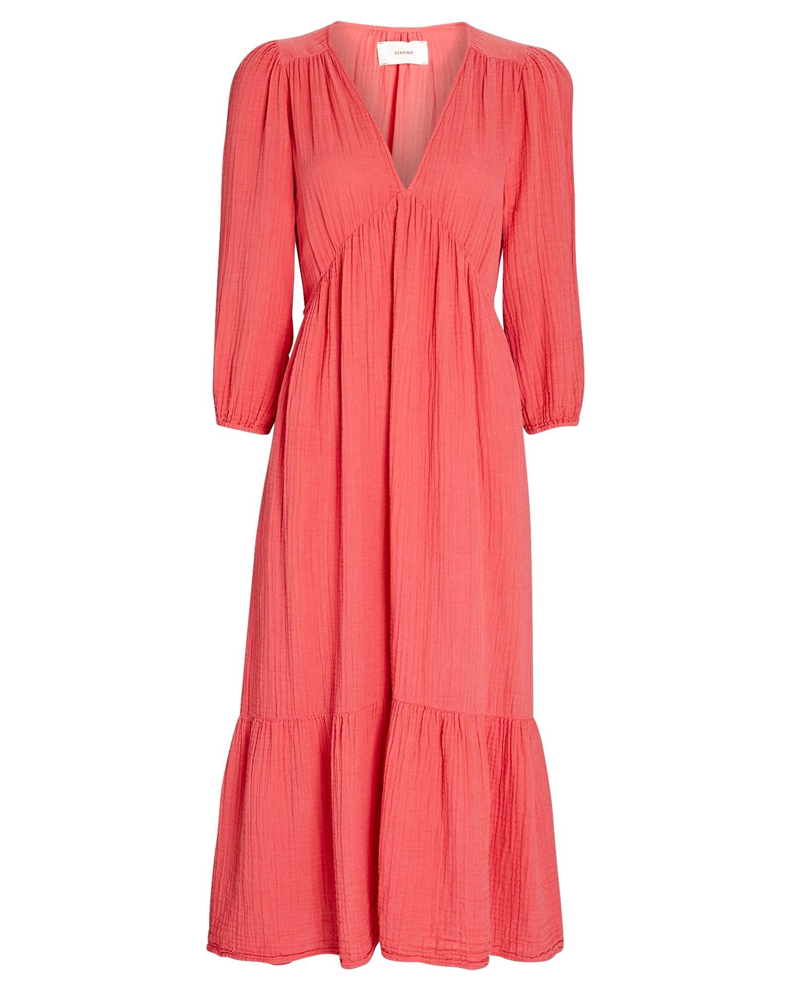 Xirena Ella Cotton Gauze Midi Dress in Pink | Lyst