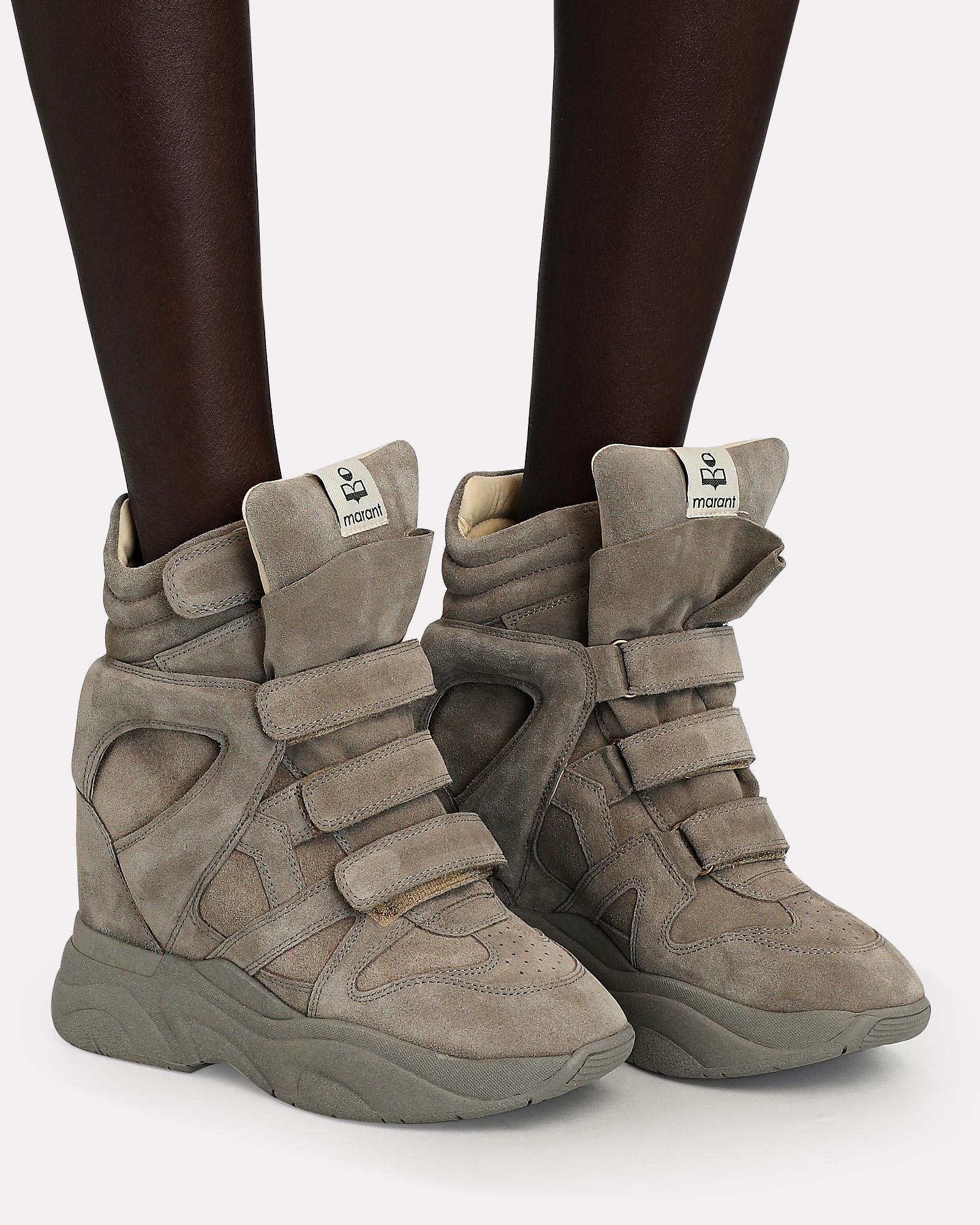 Det er billigt Utilfreds hugge Isabel Marant Balskee High-top Wedge Sneakers in Gray | Lyst