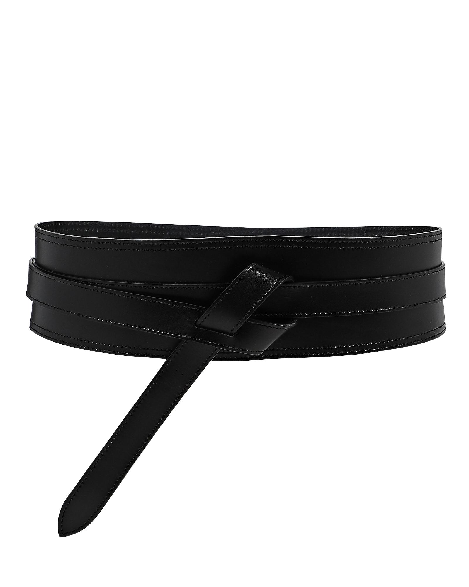 Isabel Marant Moshy Knot Leather Waist Belt in Black | Lyst