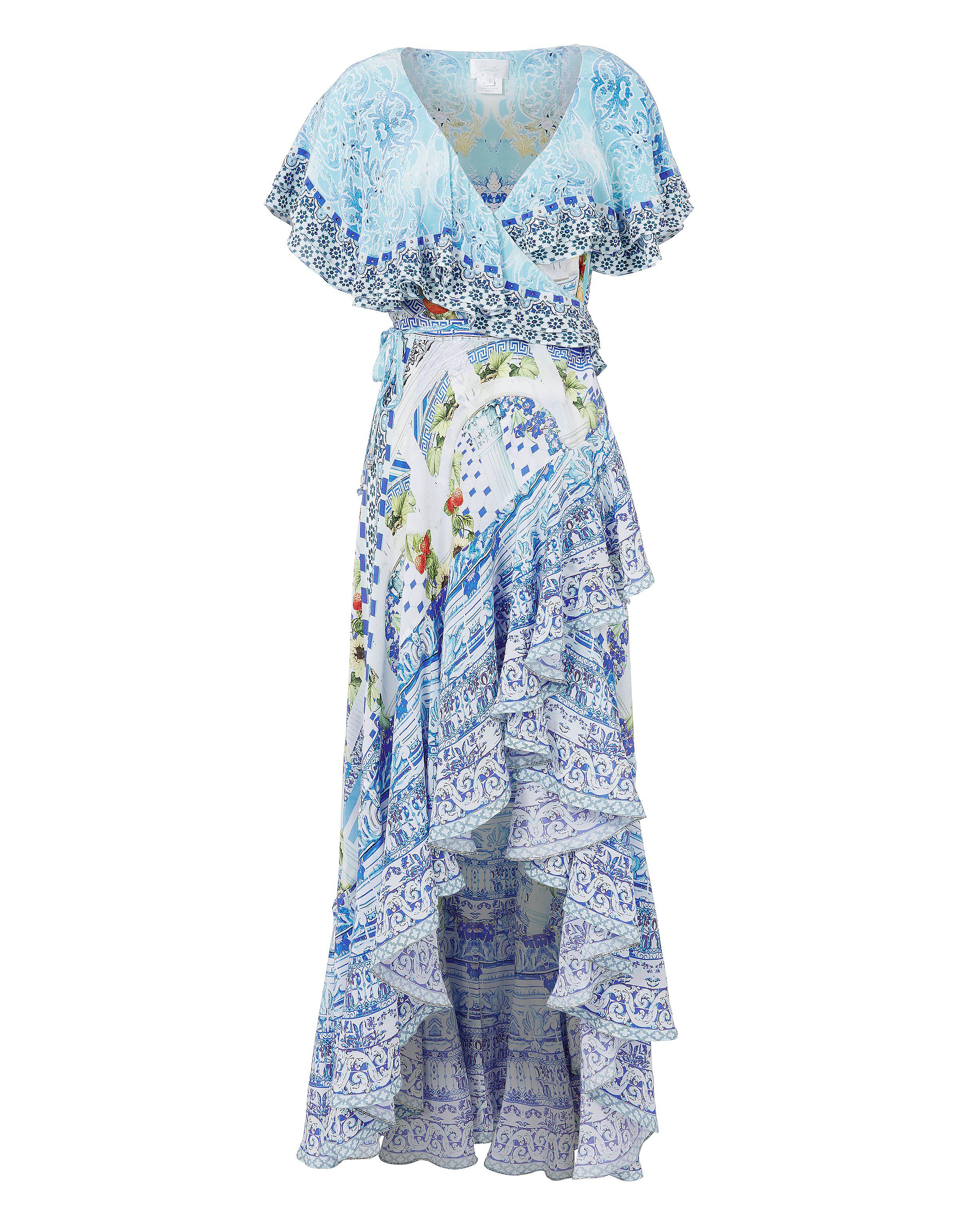 camilla long sleeve wrap dress