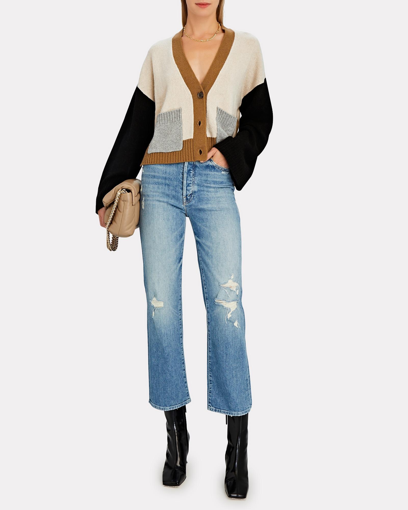 frame color block sweater