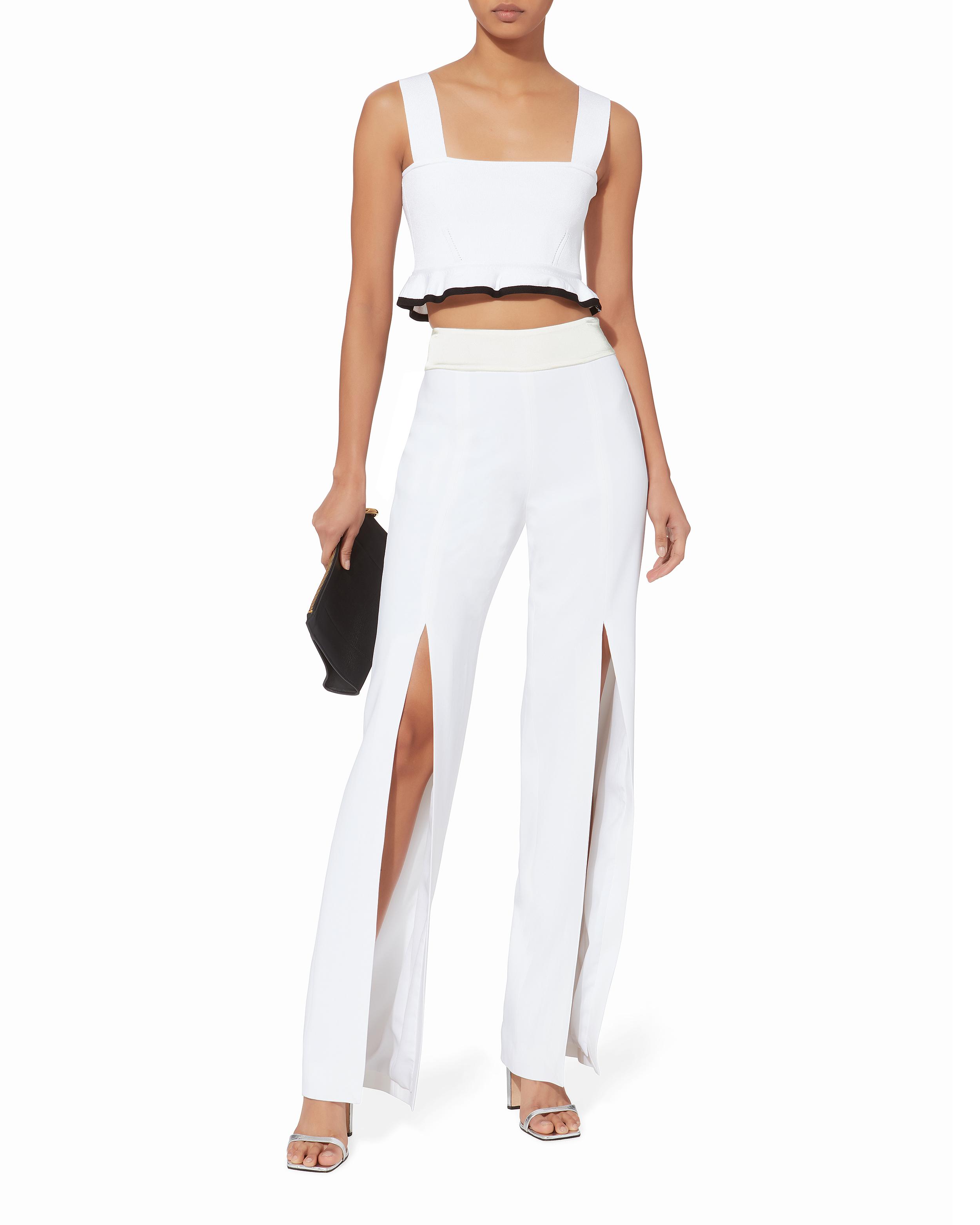 SHEIN Wide Leg Flowy Pants with High Slit, Women's Fashion, Bottoms, Other  Bottoms on Carousell