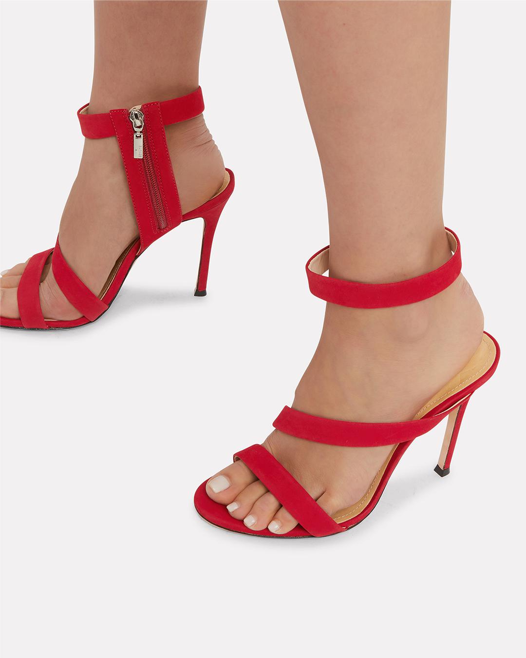 schutz red sandals
