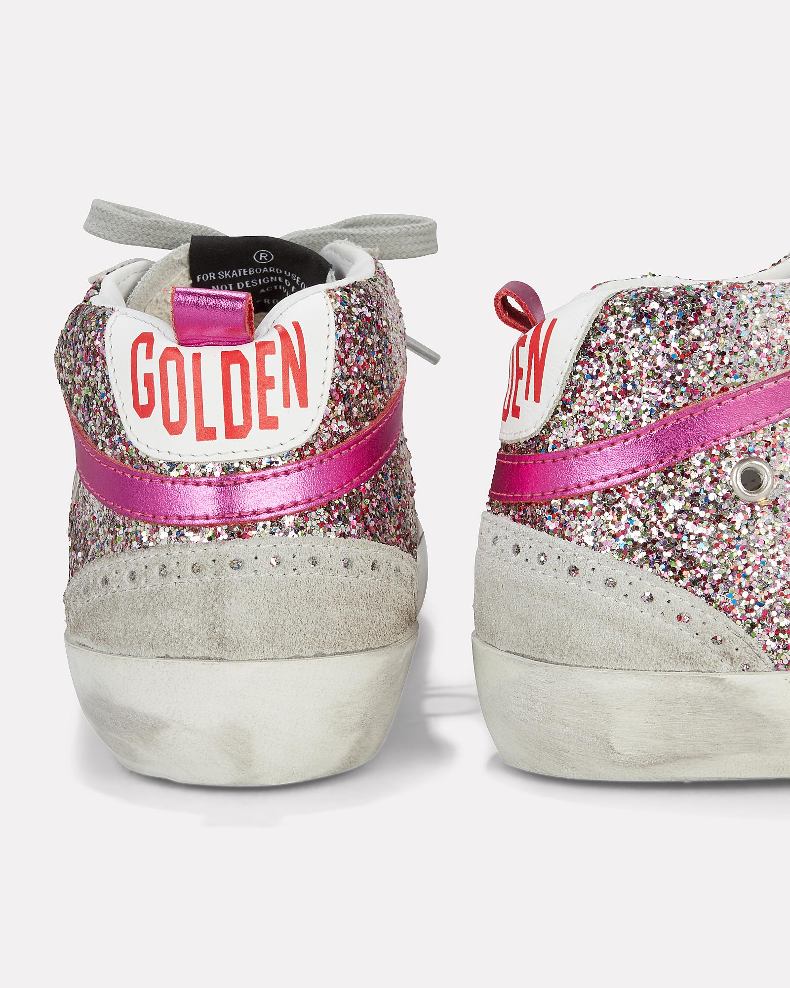 golden goose mid star pink glitter