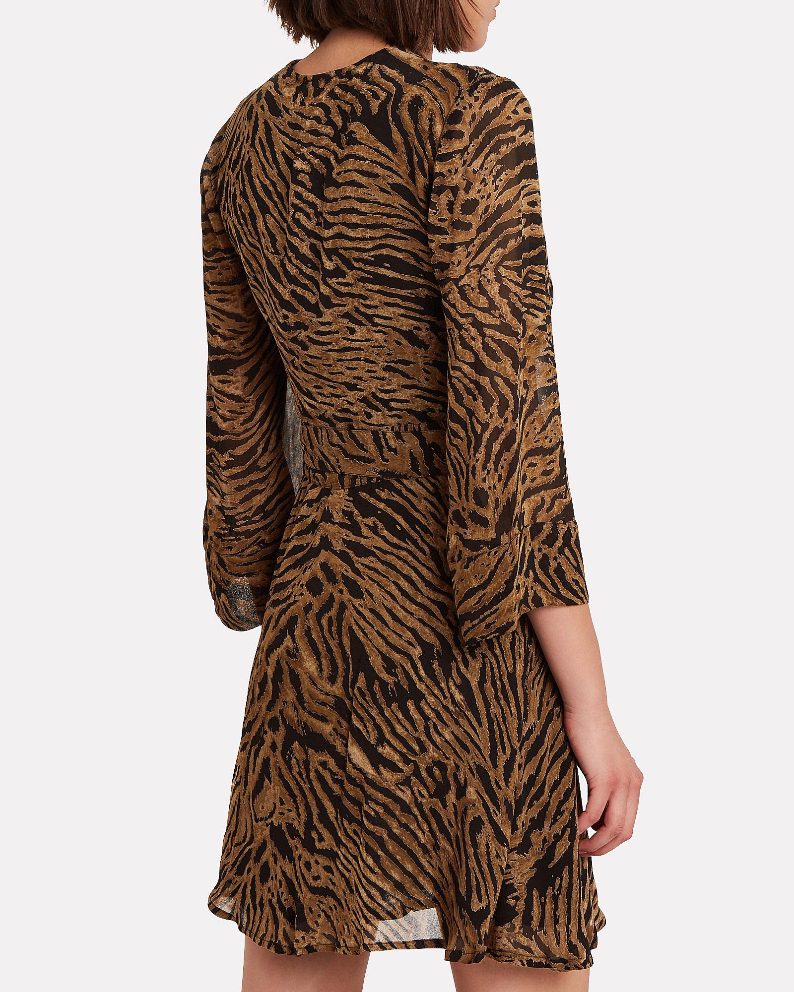 Brown tiger print dress Clearance