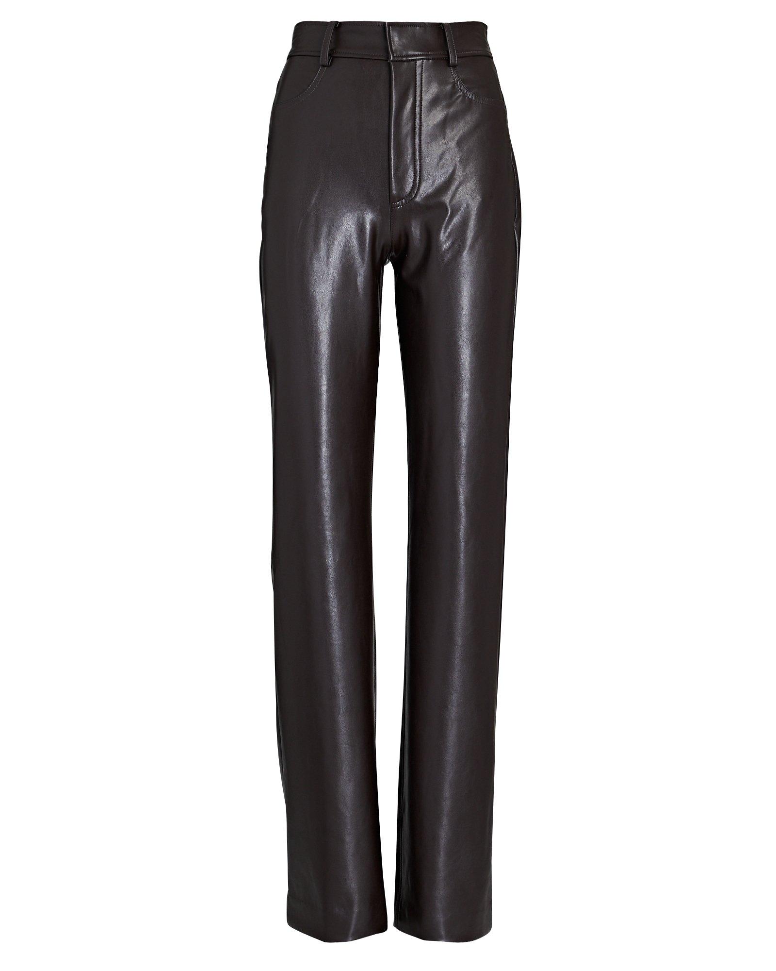 A.L.C. Christopher Vegan Leather Pants in Brown Lyst