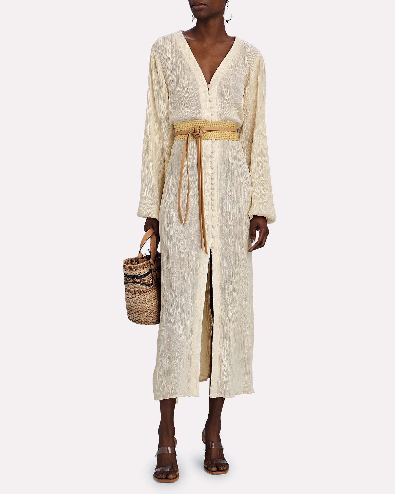 Savannah Morrow Haven Button-up Maxi Dress in Ivory (White) | Lyst