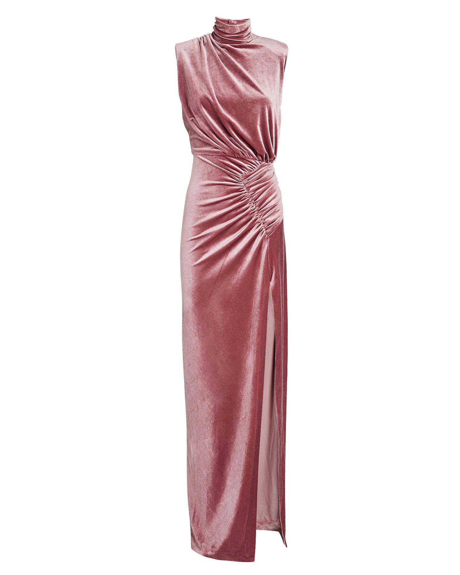 Ronny Kobo Billie High Neck Velvet Maxi 