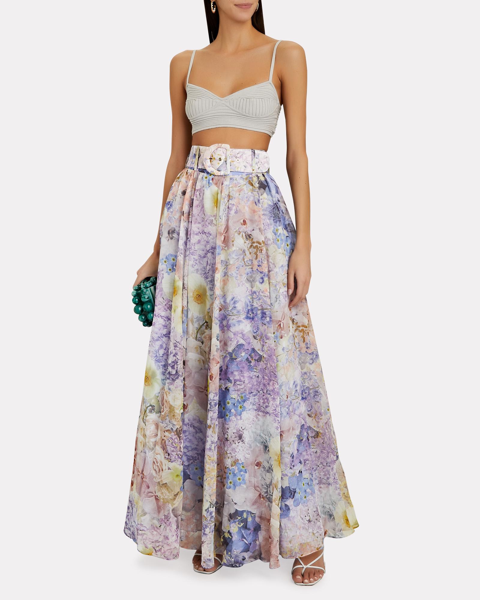 Zimmermann Rhythmic Belted Maxi Skirt 